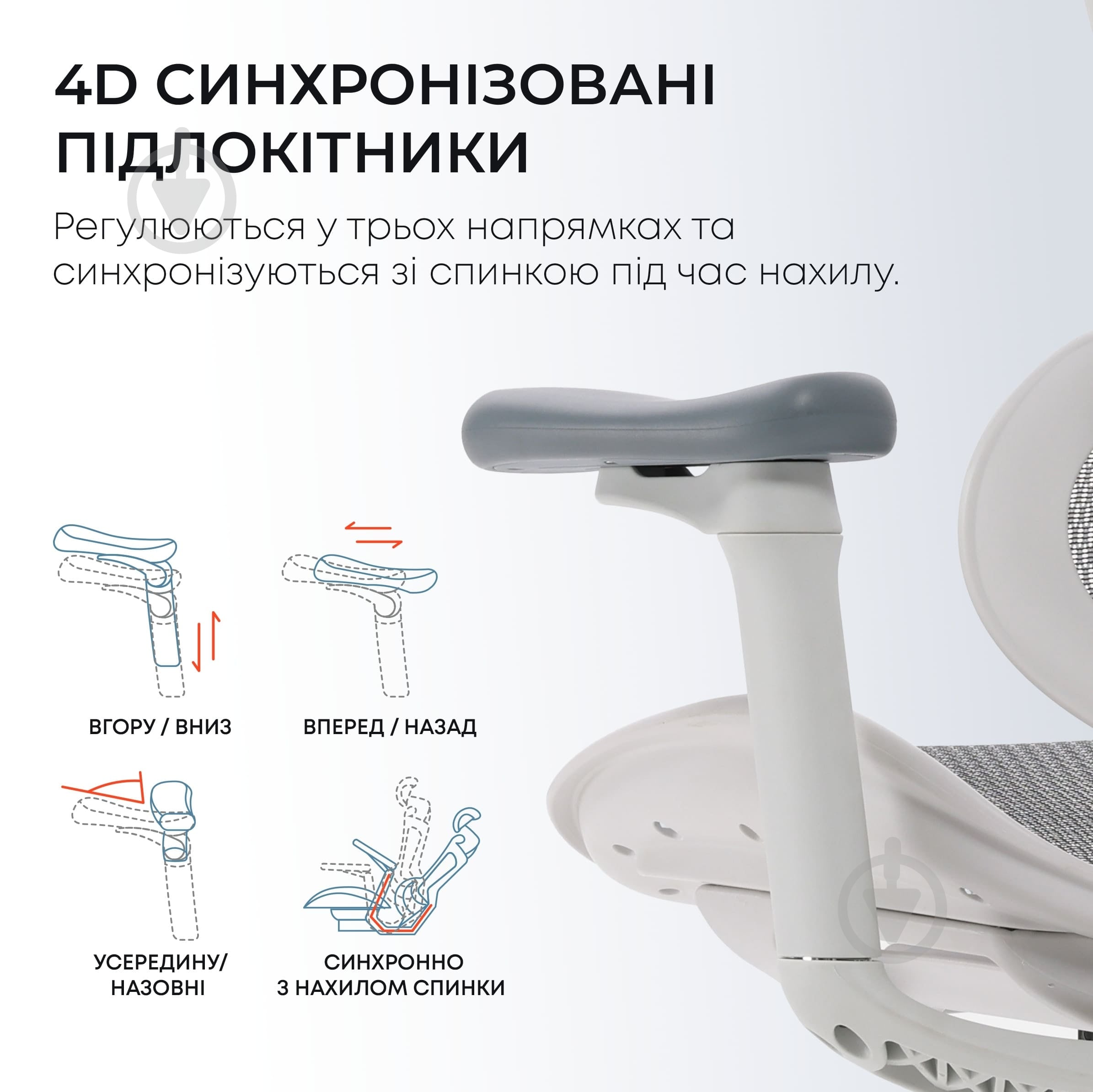 Кресло офисное Sihoo DORO C300L Mesh White (DORO-C300L-A3-102) белый - фото 13