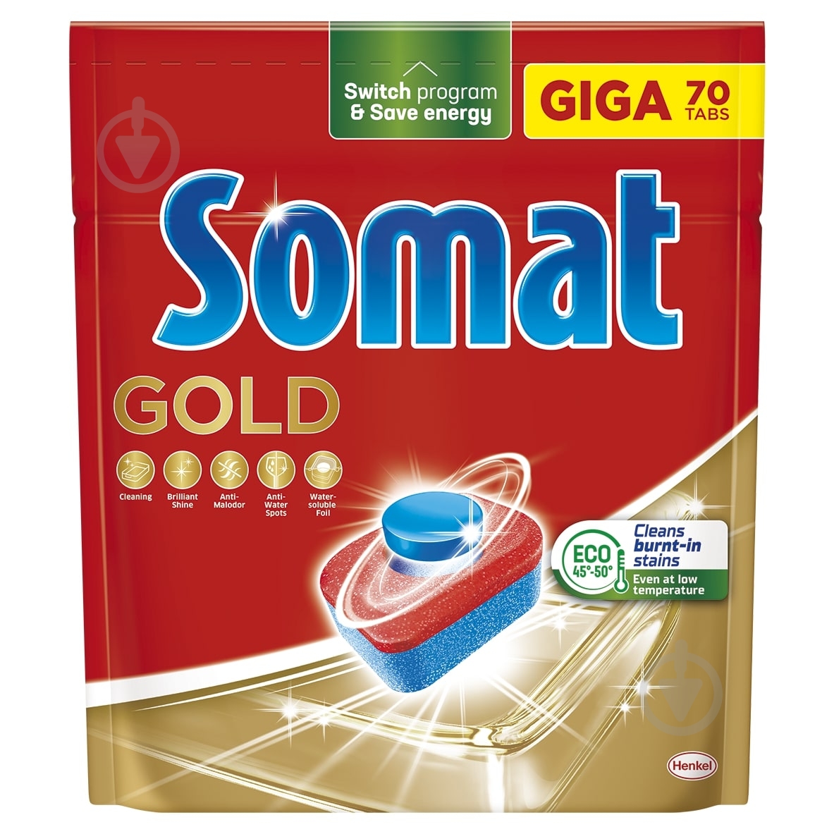 Таблетки для посудомийних машин Somat Голд 70 шт. - фото 1