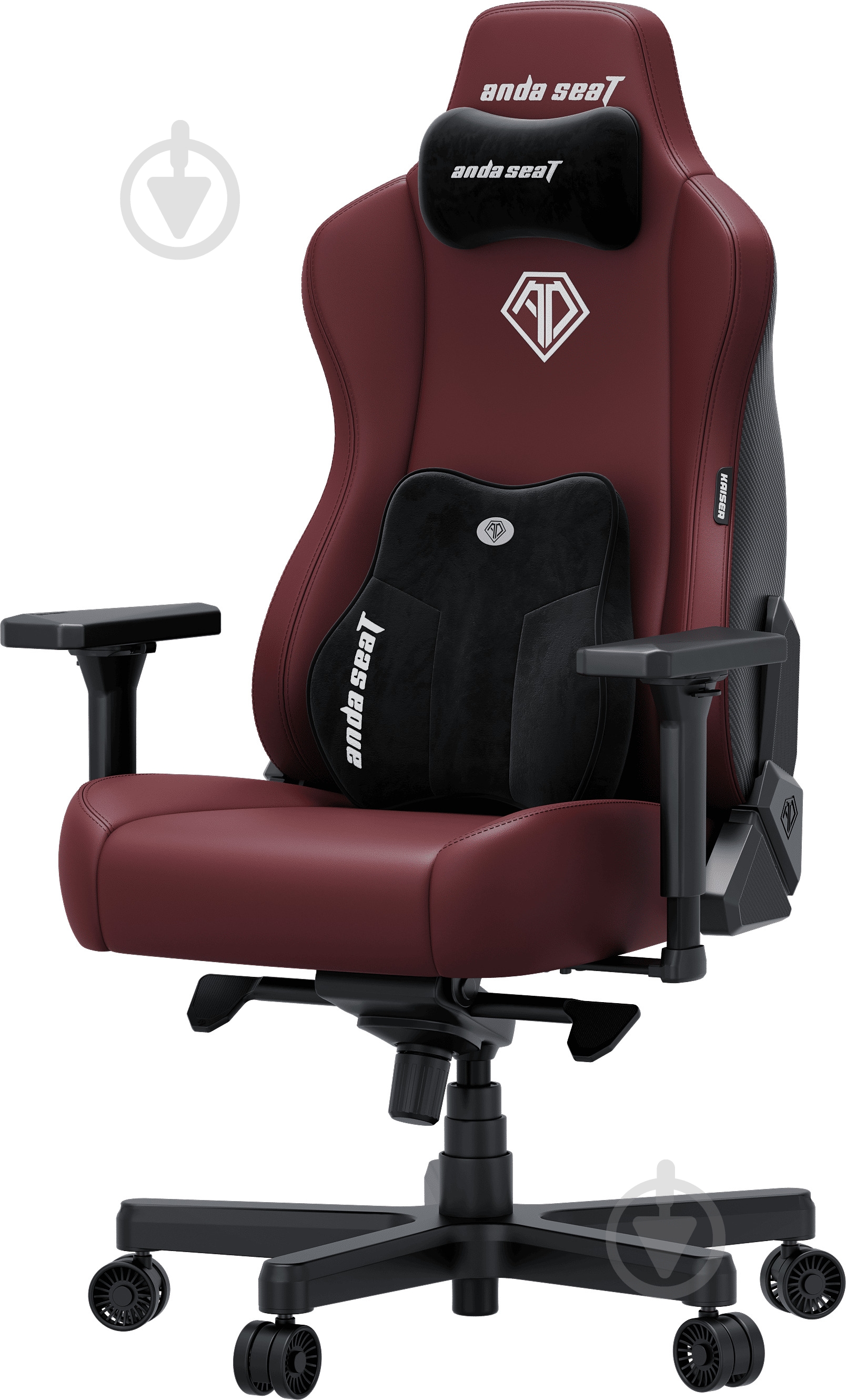 Крісло ігрове Anda Seat Kaiser 3E XL Maroon PVC бордовий - фото 3