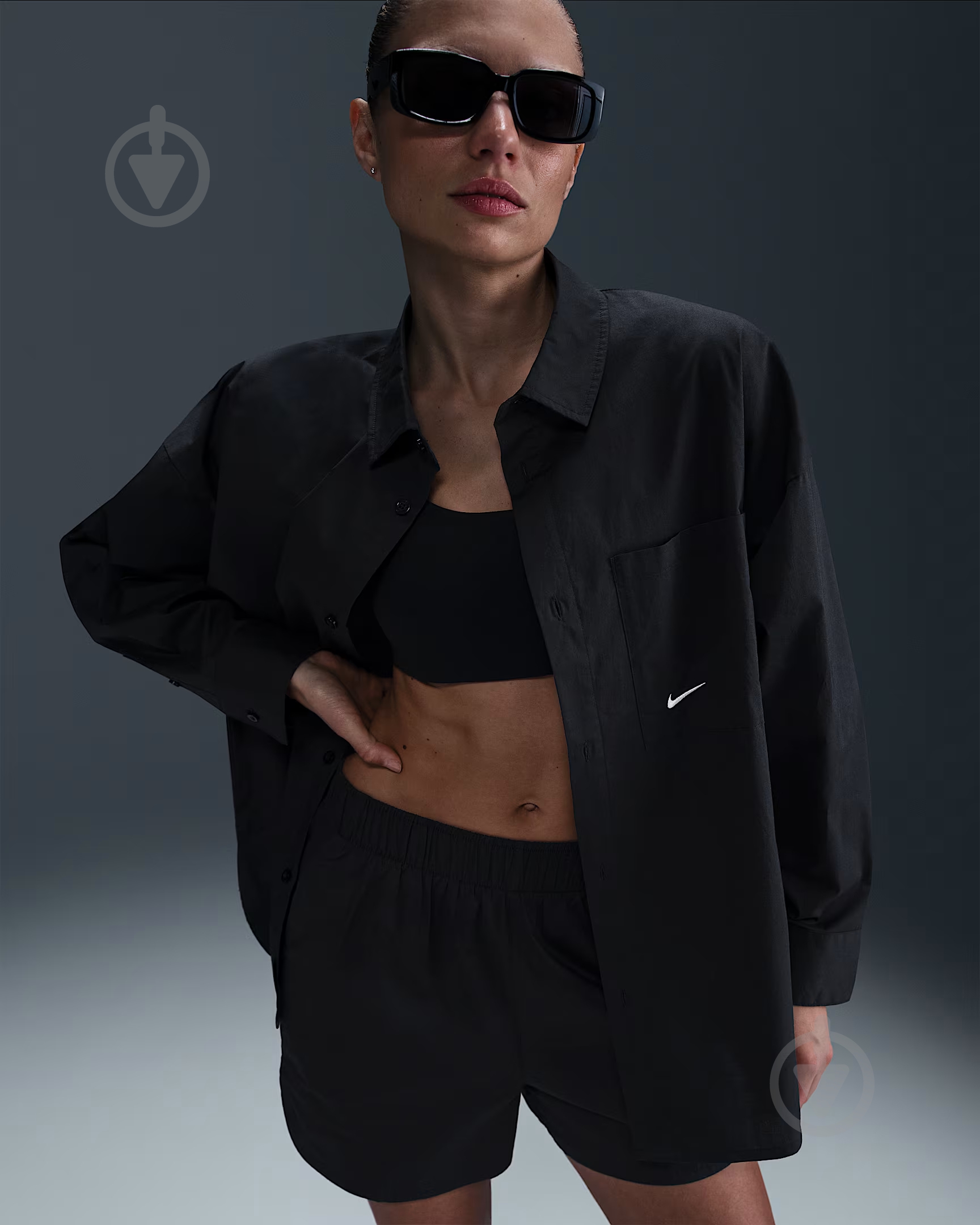 Рубашка Nike W NSW NK CHLL PPLN LS BTN TOP HJ0715-011 р. M черный - фото 4 Рубашка Nike W NSW NK CHLL PPLN LS BTN TOP HJ0715-011 р. M черный - фото 4