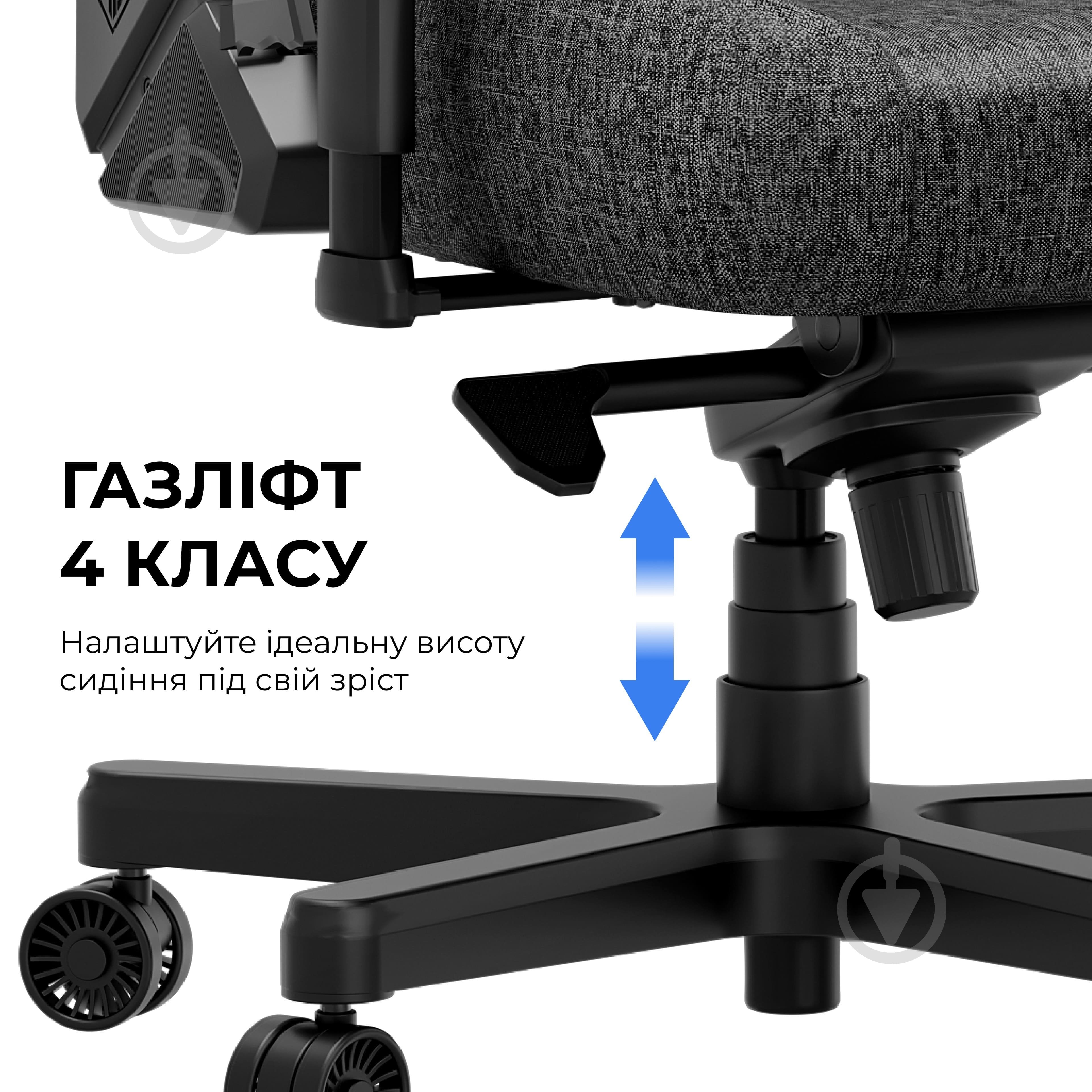Крісло ігрове Anda Seat Kaiser 3E XL Dark Grey Fabric сірий - фото 17 Крісло ігрове Anda Seat Kaiser 3E XL Dark Grey Fabric сірий - фото 17