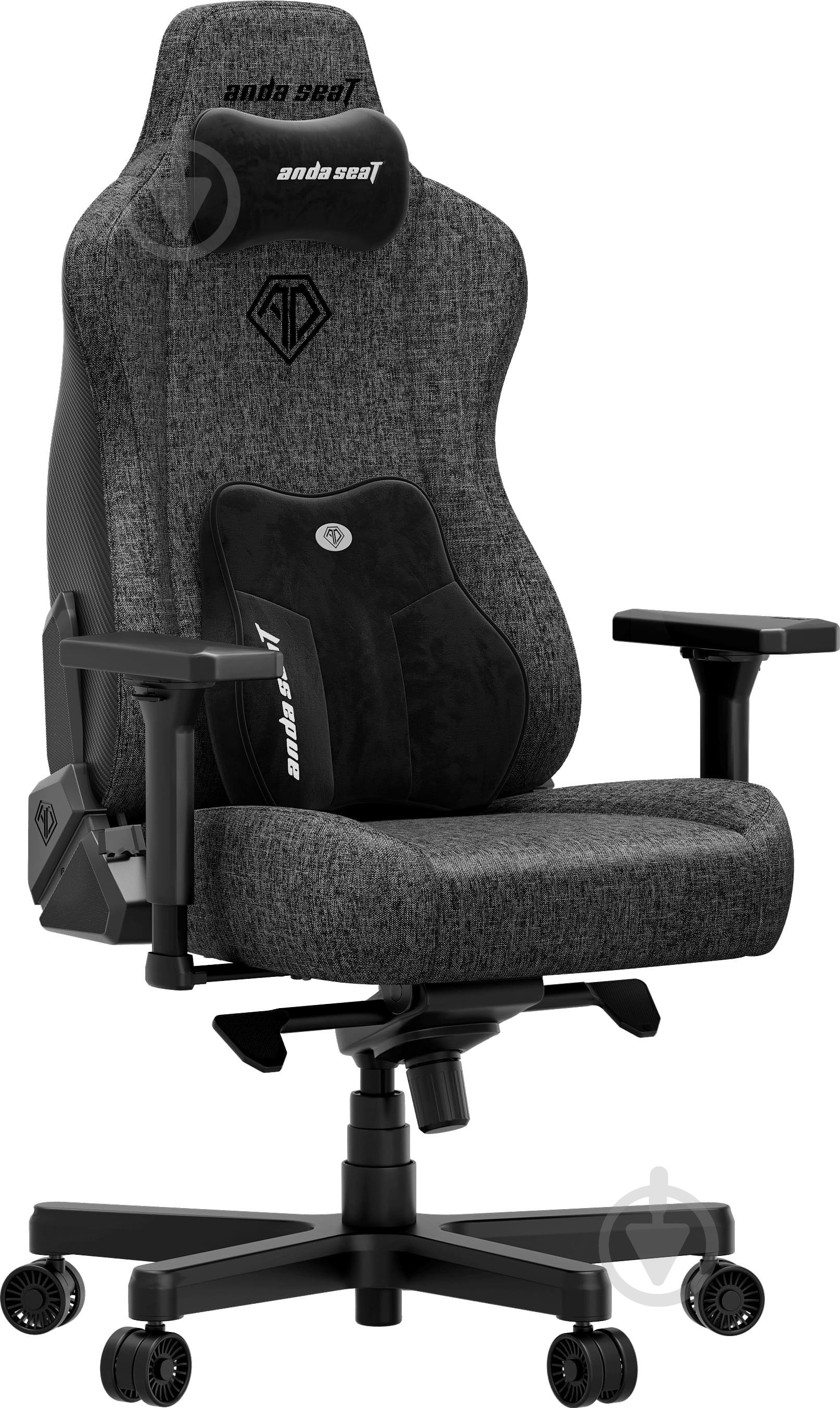Крісло ігрове Anda Seat Kaiser 3E XL Dark Grey Fabric сірий - фото 2 Крісло ігрове Anda Seat Kaiser 3E XL Dark Grey Fabric сірий - фото 2