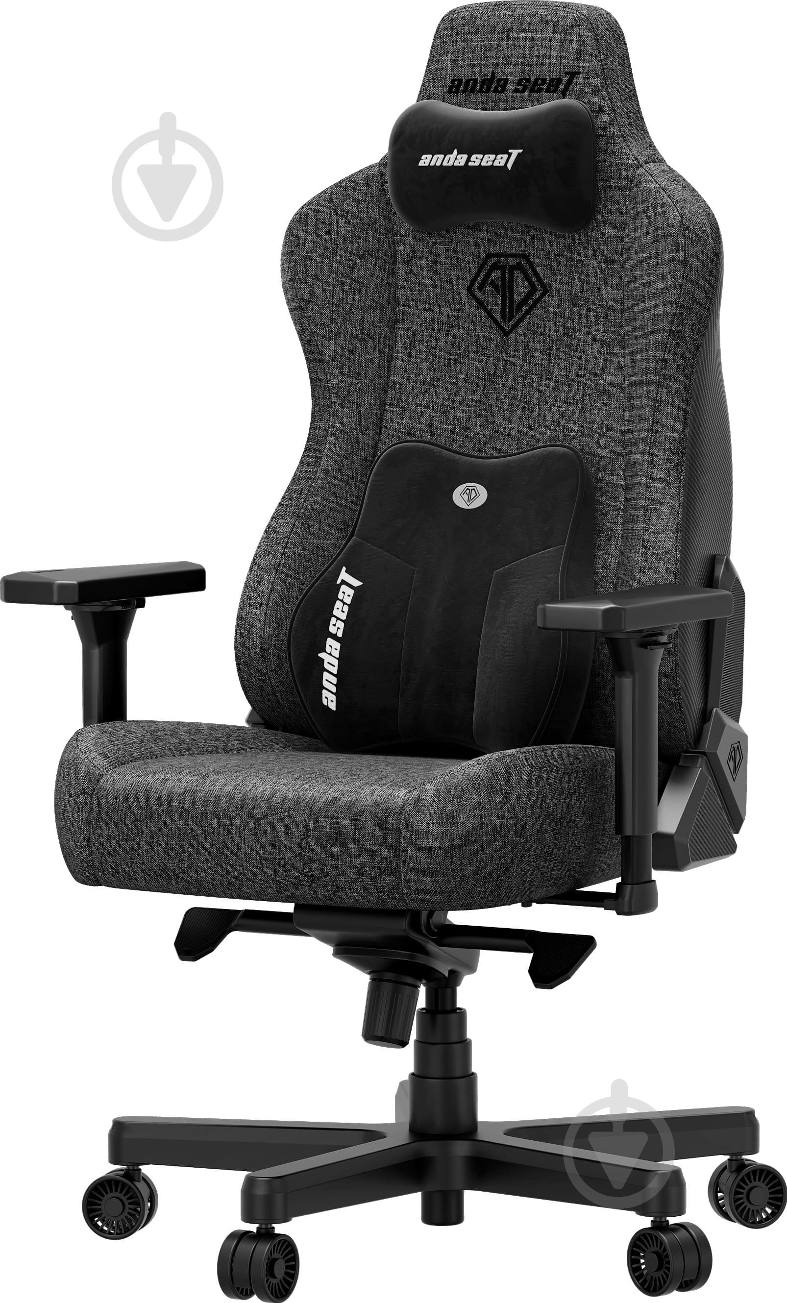 Крісло ігрове Anda Seat Kaiser 3E XL Dark Grey Fabric сірий - фото 3 Крісло ігрове Anda Seat Kaiser 3E XL Dark Grey Fabric сірий - фото 3