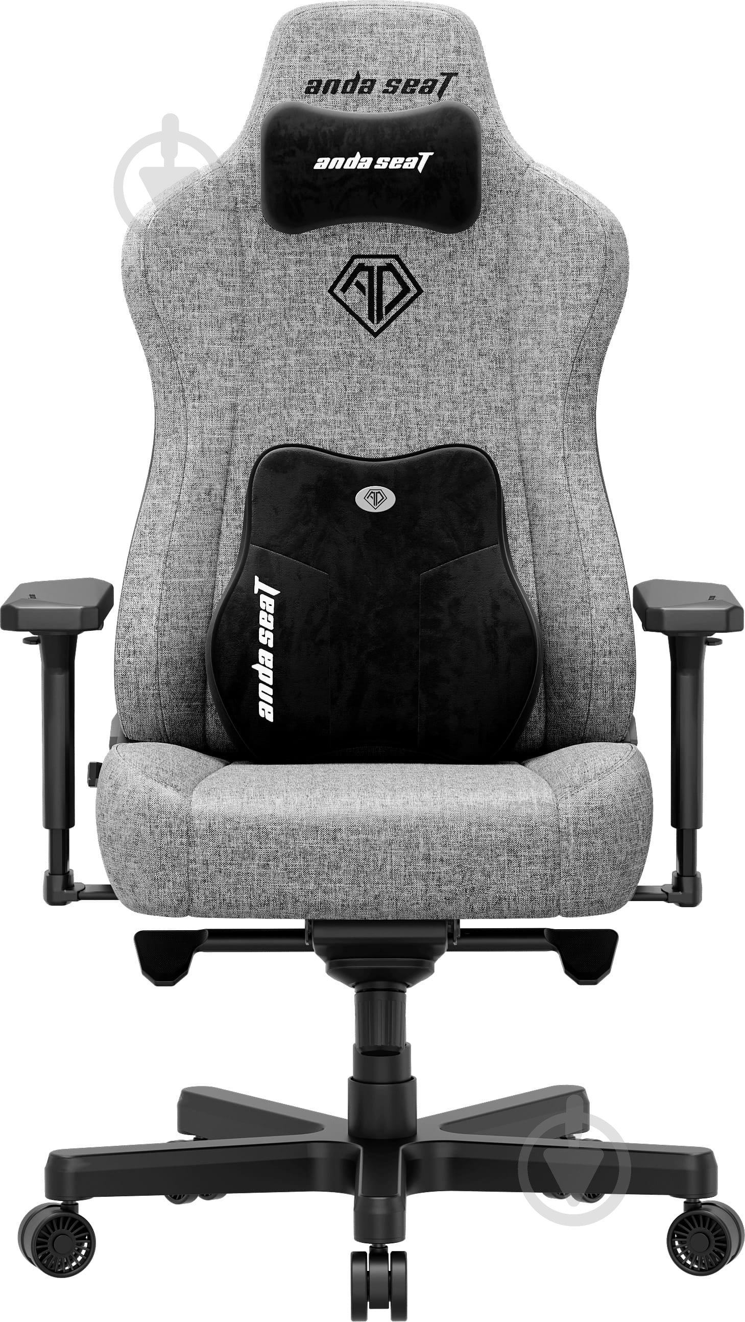 Крісло ігрове Anda Seat Kaiser 3E XL Grey Fabric сірий - фото 1