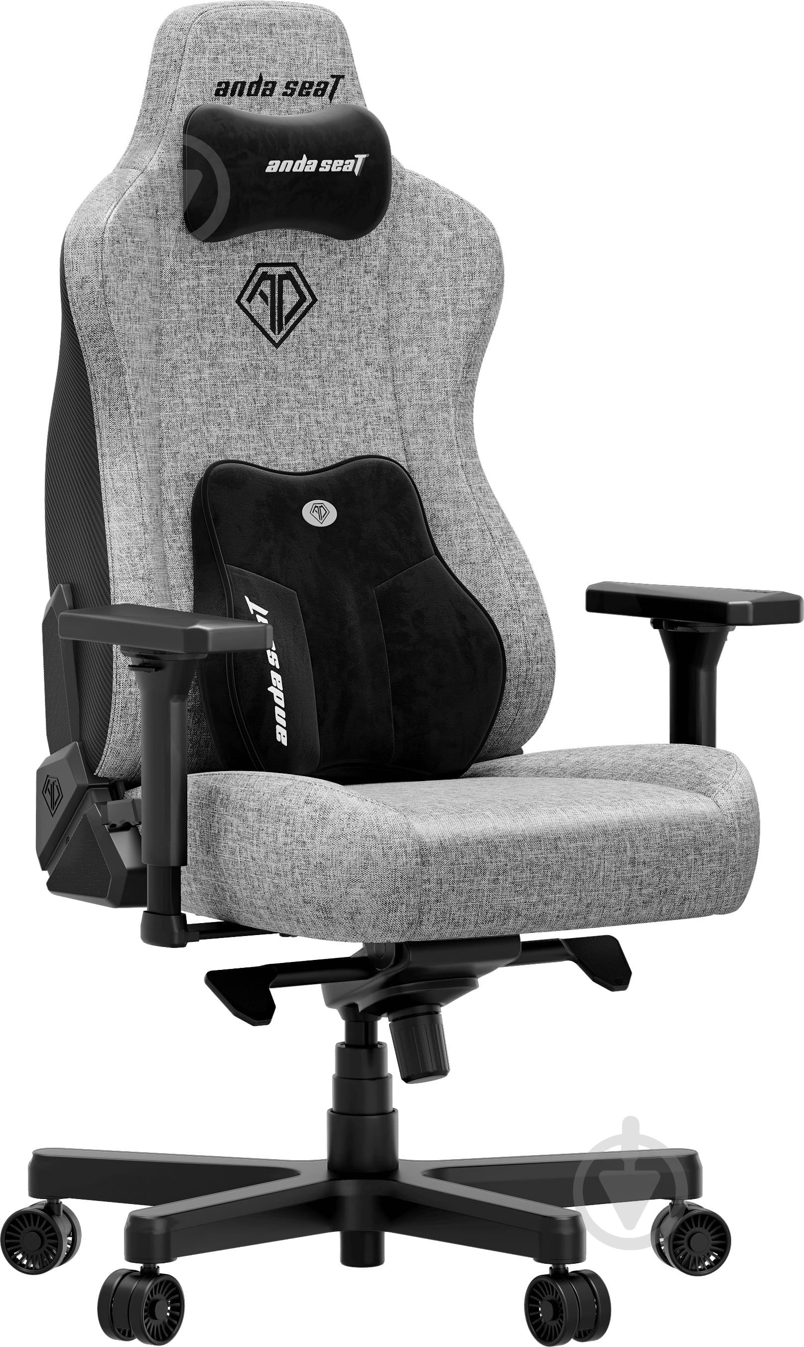 Крісло ігрове Anda Seat Kaiser 3E XL Grey Fabric сірий - фото 2