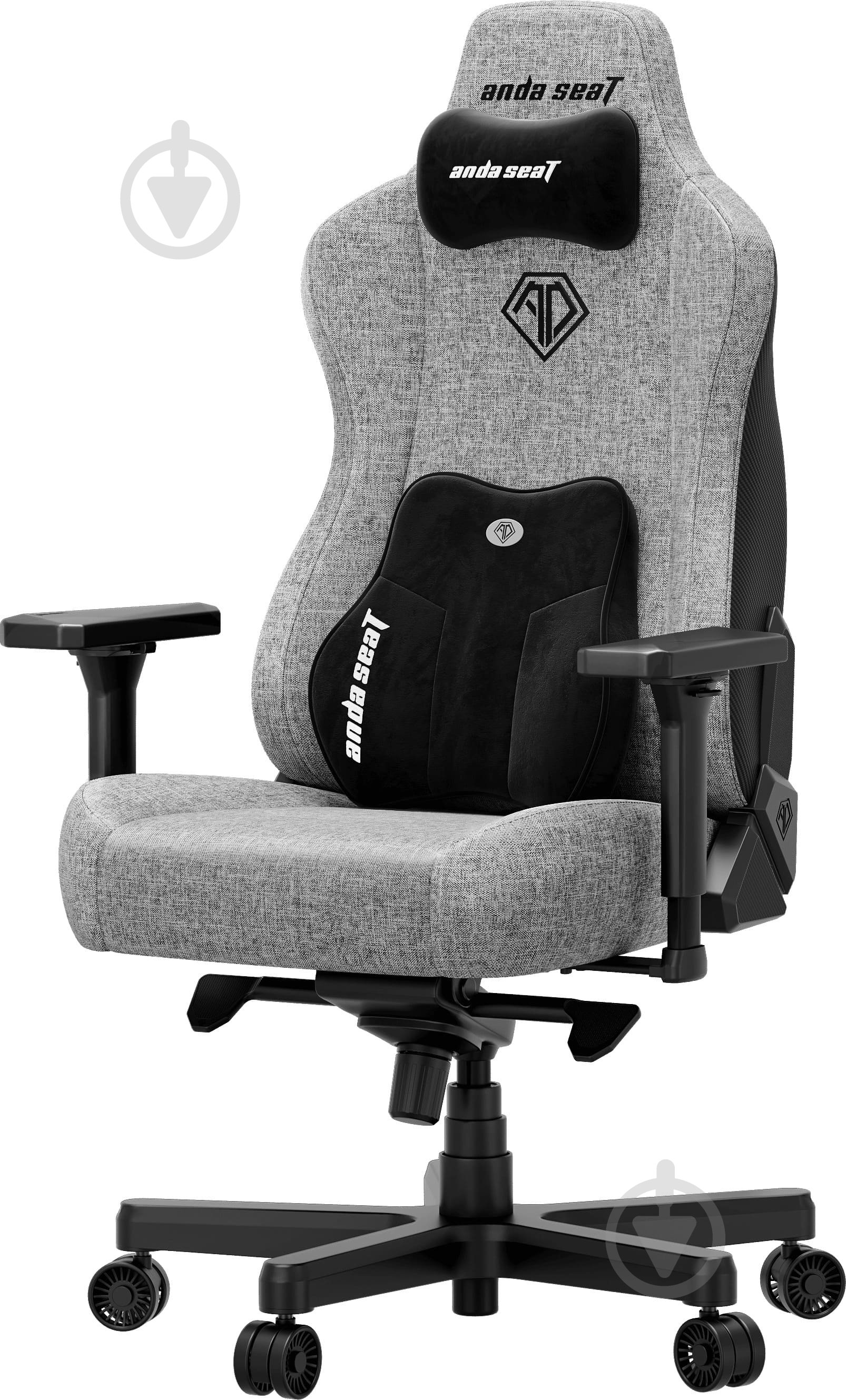 Крісло ігрове Anda Seat Kaiser 3E XL Grey Fabric сірий - фото 3