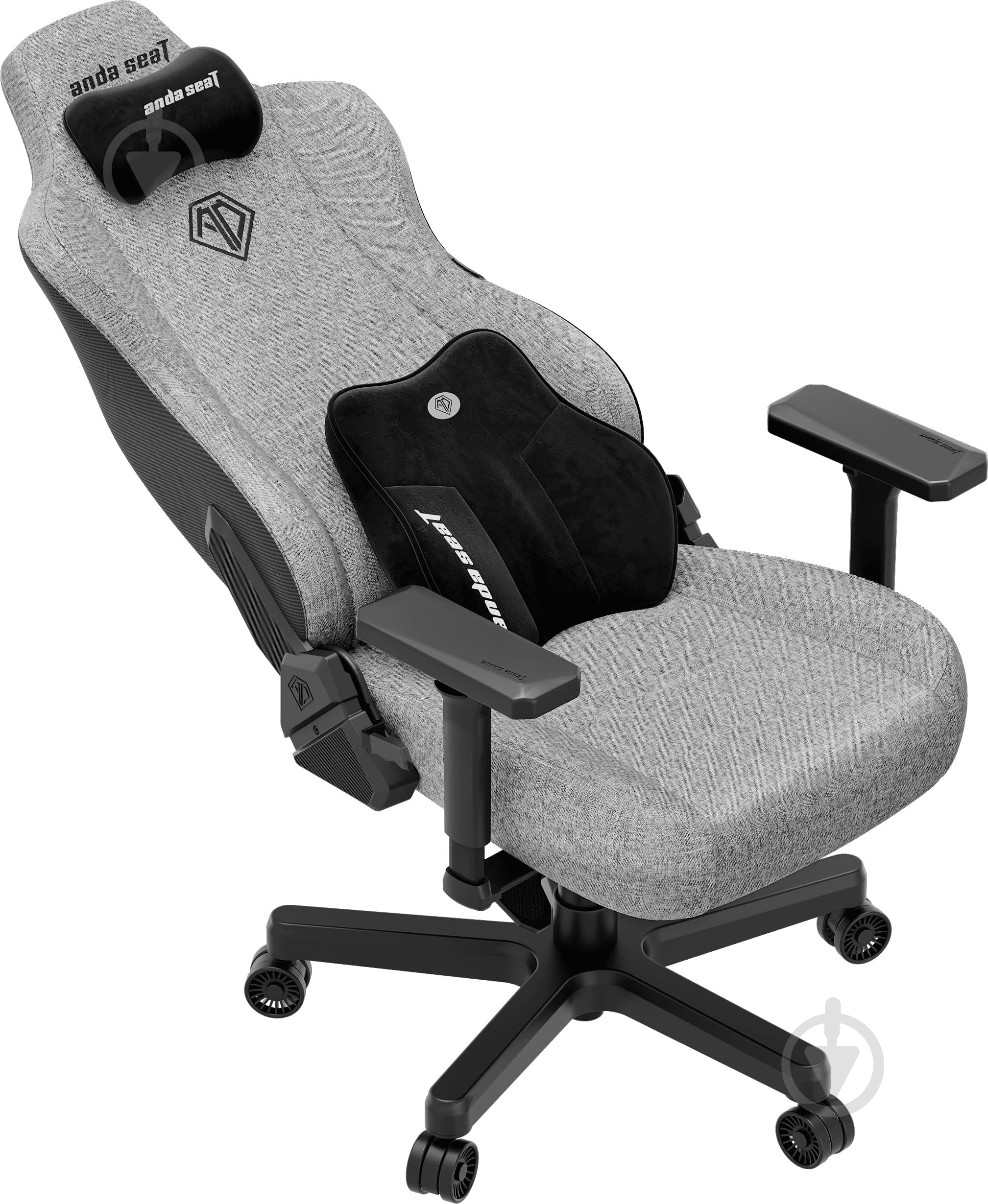 Крісло ігрове Anda Seat Kaiser 3E XL Grey Fabric сірий - фото 7