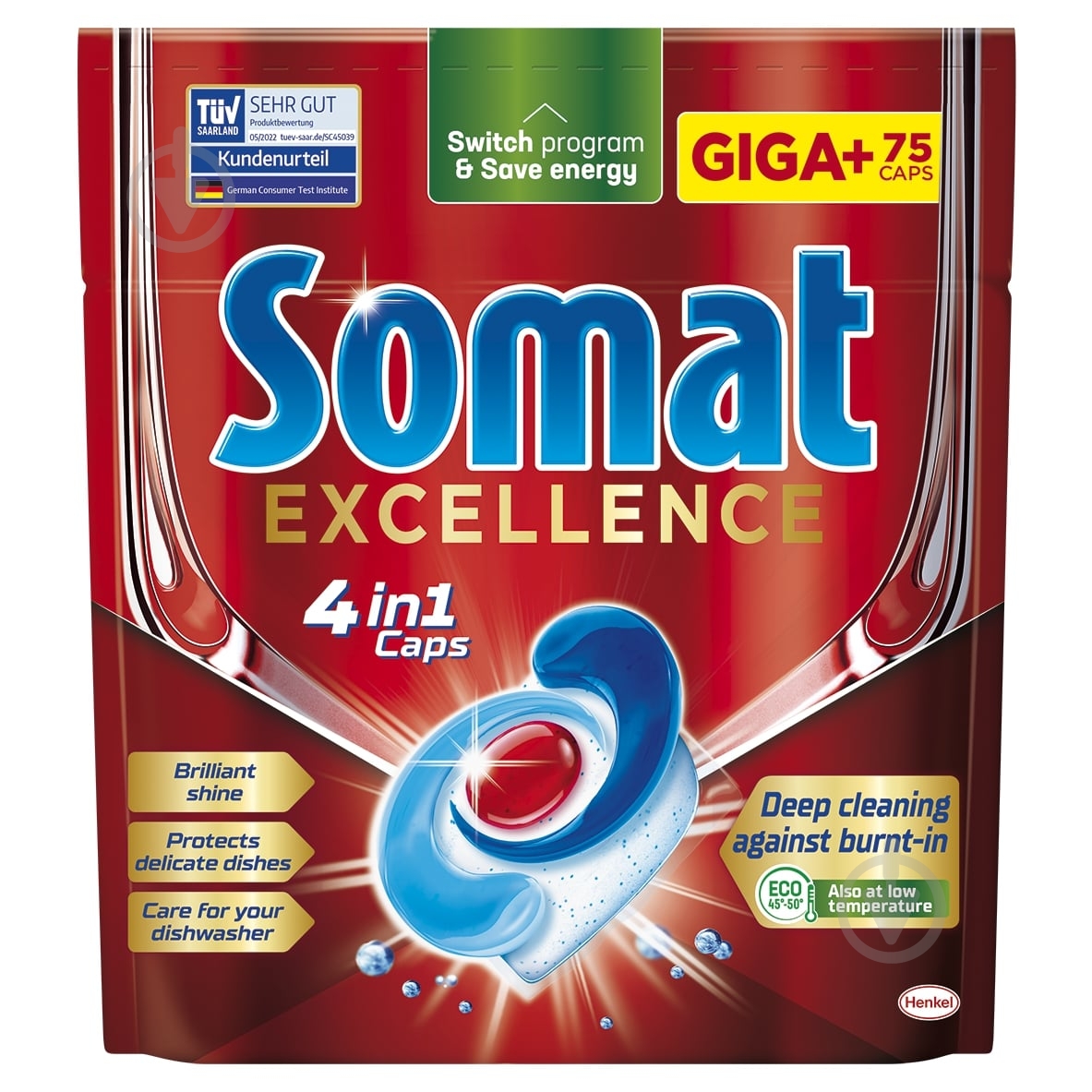 Таблетки для посудомийних машин Somat Екселенс 75 шт. - фото 1