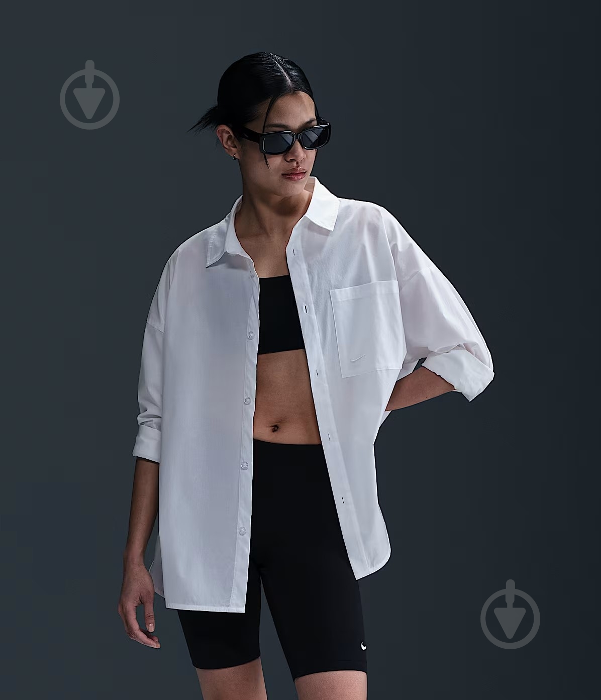 Сорочка Nike W NSW NK CHLL PPLN LS BTN TOP HJ0715-100 р. XL білий - фото 1