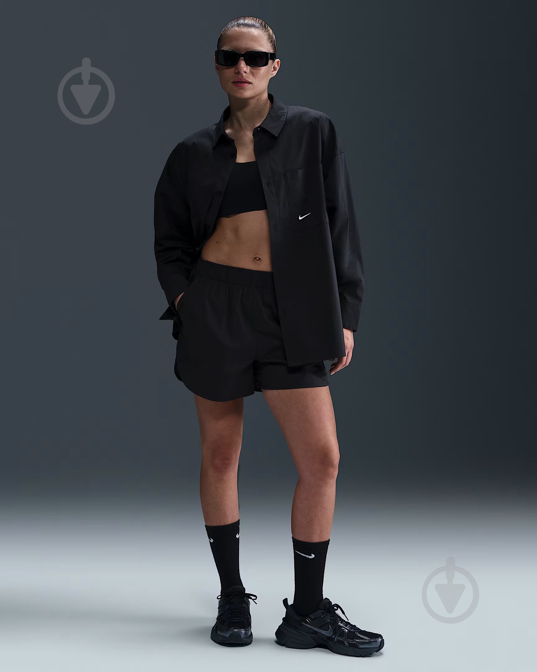 Рубашка Nike W NSW NK CHLL PPLN LS BTN TOP HJ0715-011 р. XL черный - фото 2 Рубашка Nike W NSW NK CHLL PPLN LS BTN TOP HJ0715-011 р. XL черный - фото 2