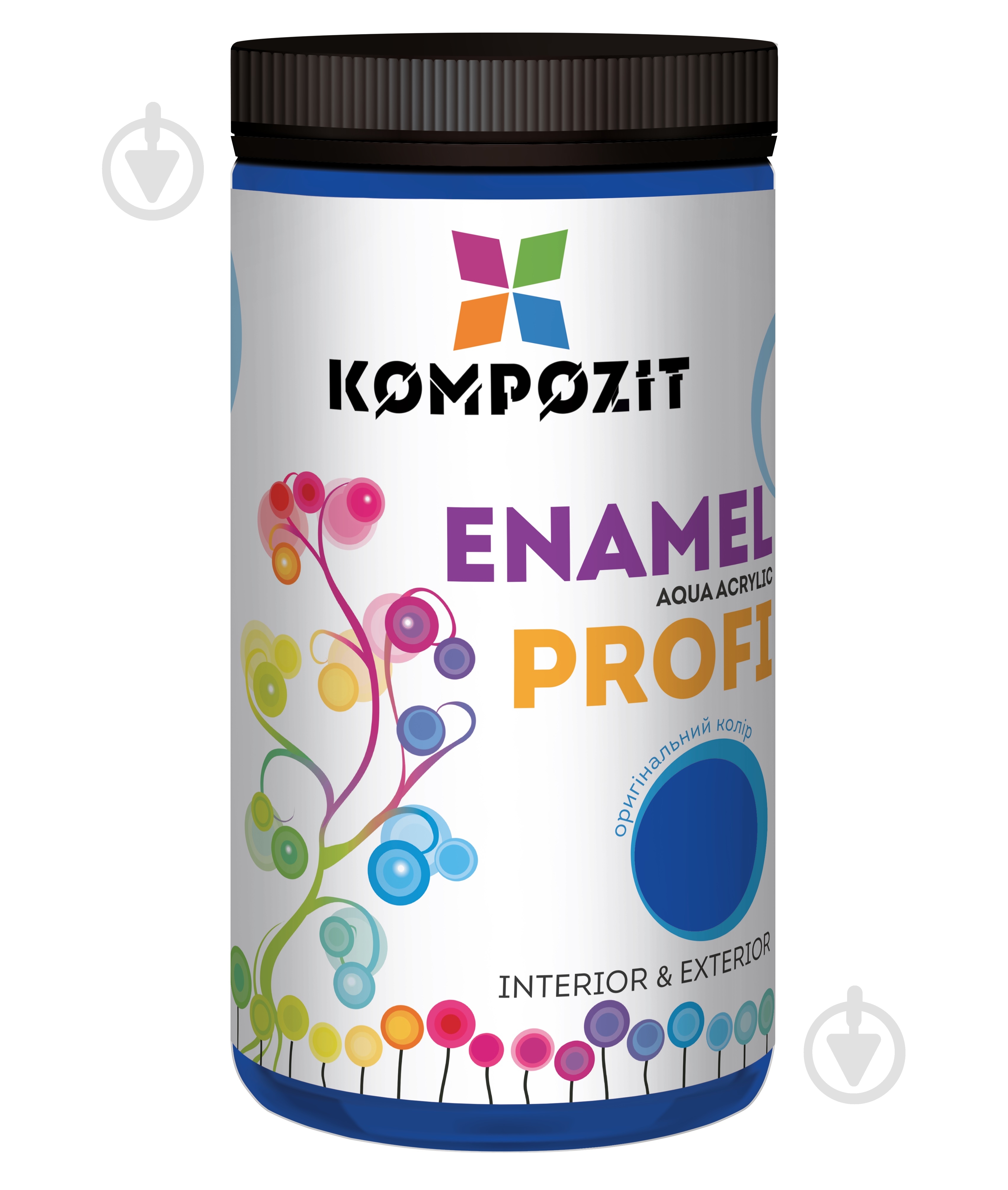 Эмаль Kompozit акриловая Profi синий глянец 0,3 л - фото 1