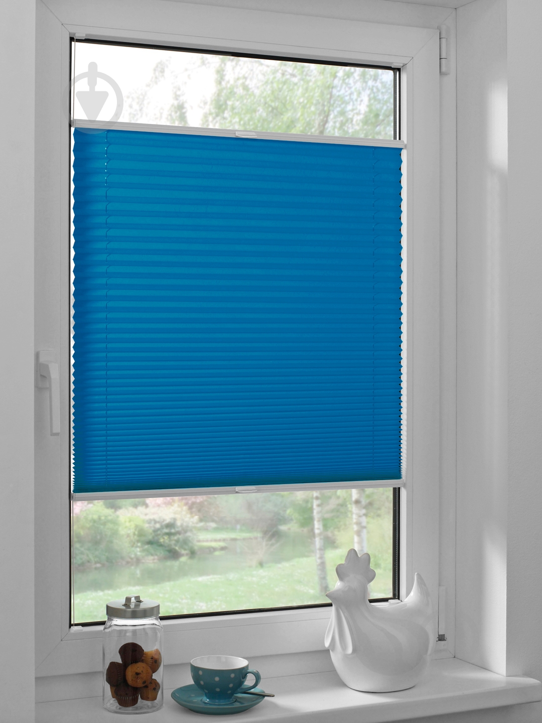 Штора-плиссе Rollotex ткань DUO ECORO 111х115 см Синий - фото 3