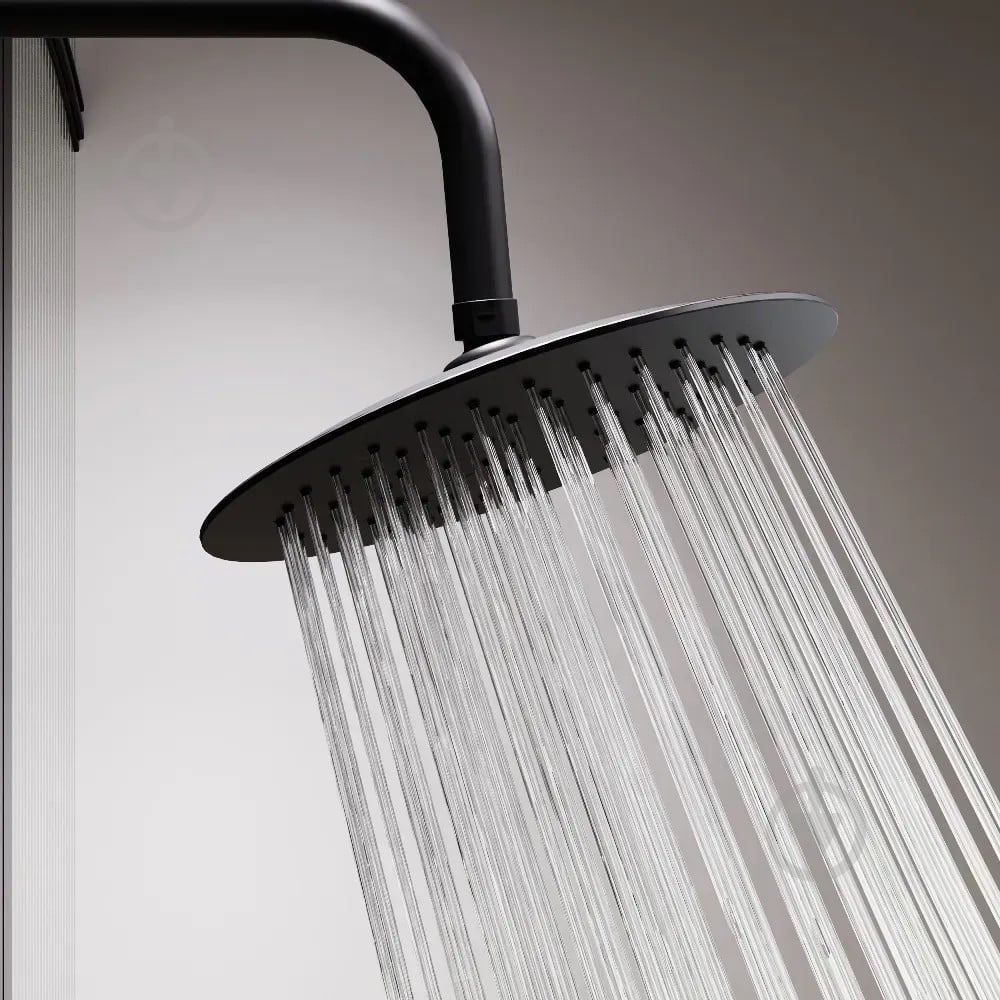 Душевая система Damixa Scandinavian Pure 936750300 с термостатом черная матовая, с полкой - фото 4 Душевая система Damixa Scandinavian Pure 936750300 с термостатом черная матовая, с полкой - фото 4