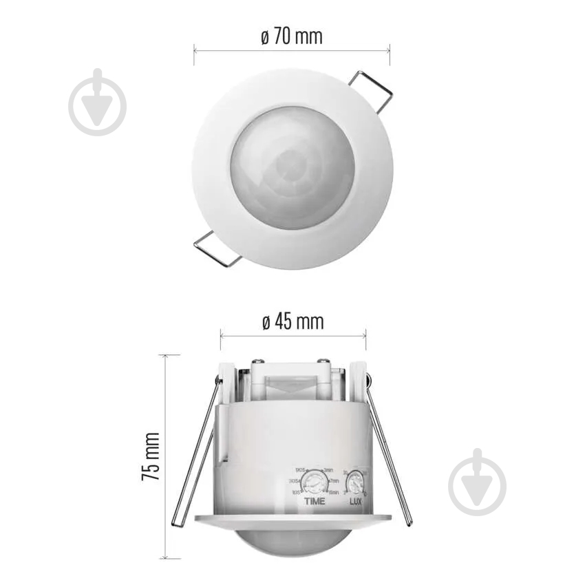 Датчик руху Emos PIR IP20 1200W GS12111 - фото 15