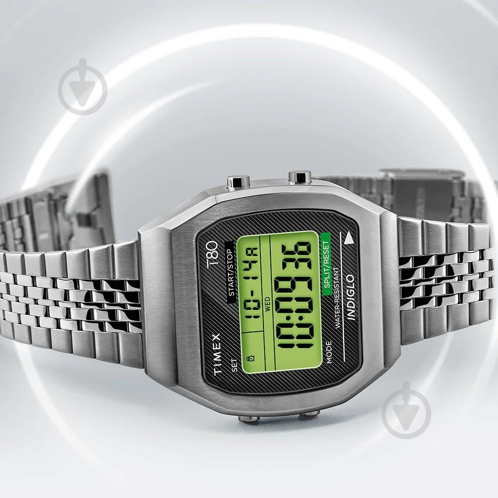 Наручные часы T80 Timex silver (Tx2v74200) - фото 2 Наручные часы T80 Timex silver (Tx2v74200) - фото 2