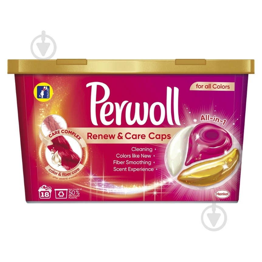 Капсулы для машинной стирки Perwoll for all Colors 18 шт. - фото 1