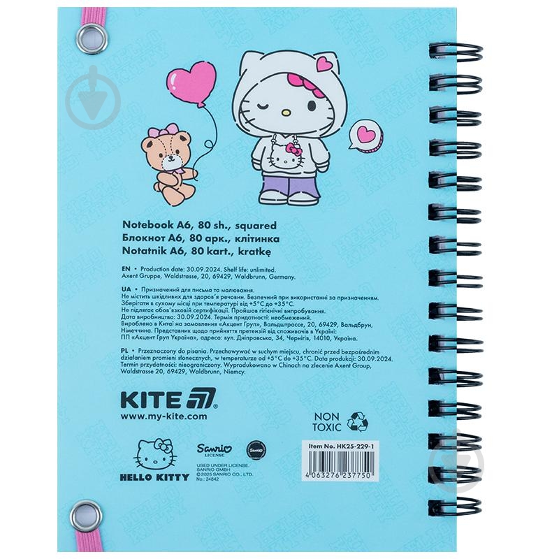 Блокнот KITE Hello Kitty 80 лист. А6 HK25-229-1 - фото 4