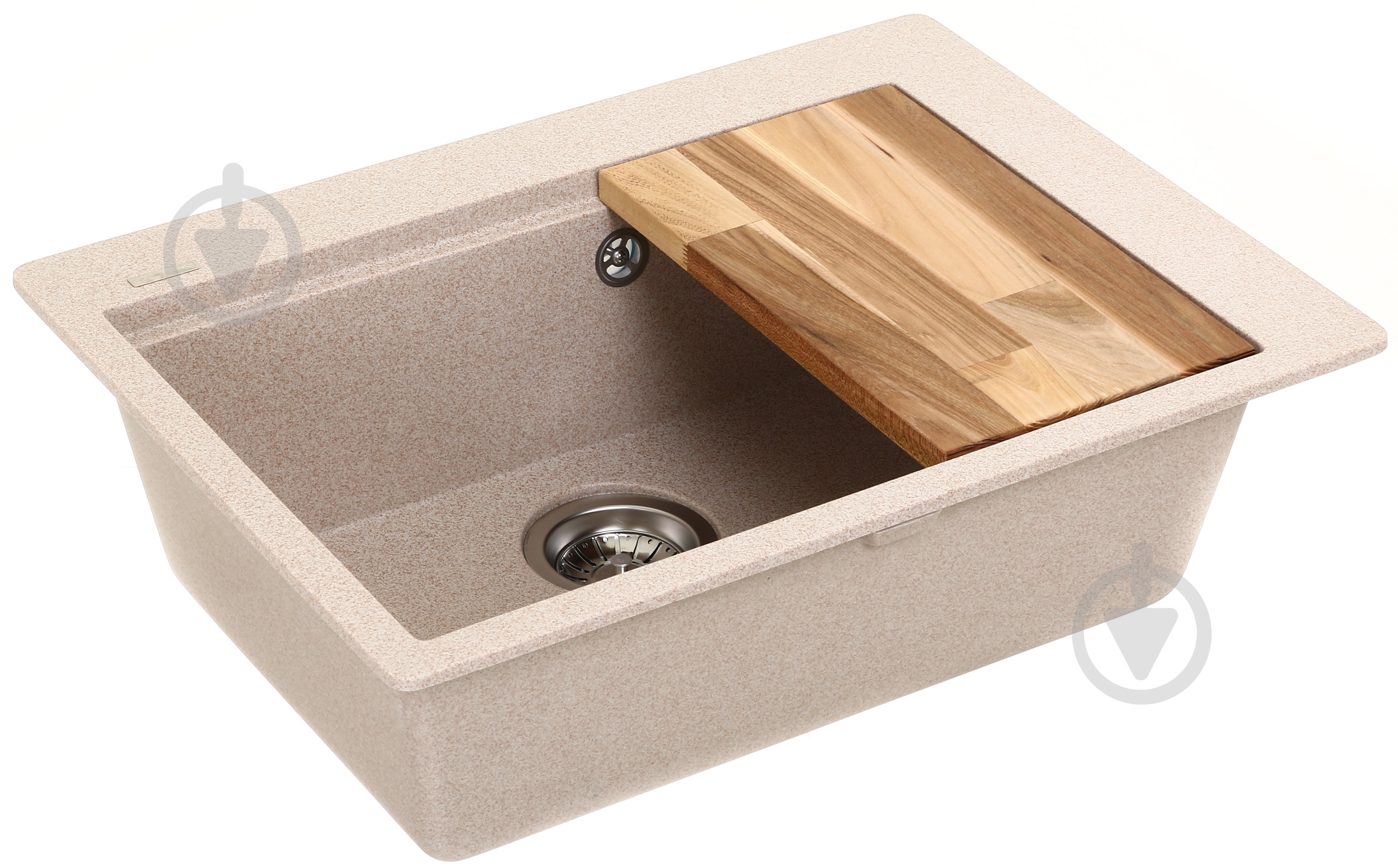 Мойка ScandiSPA из кварцевого песка Delta avena GMD620aD + деревянная дощечка - фото 4
