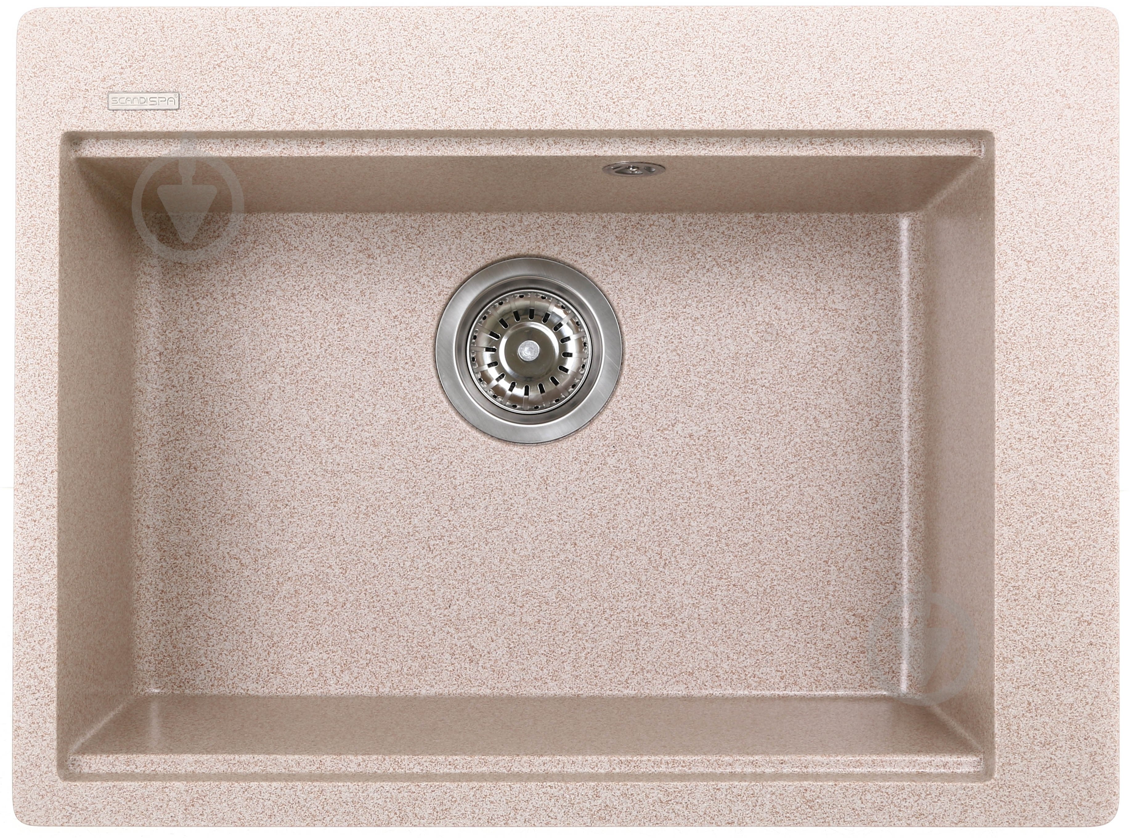 Мойка ScandiSPA из кварцевого песка Delta avena GMD620aD + деревянная дощечка - фото 2