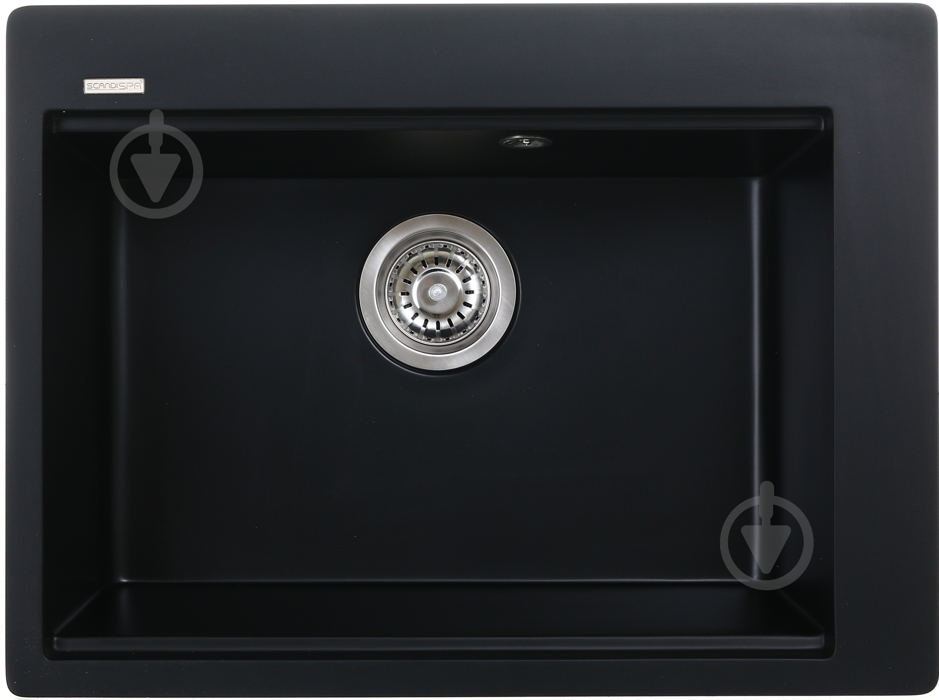 Мойка ScandiSPA из кварцевого песка Delta black D GMD620bD + деревянная дощечка - фото 2 Мойка ScandiSPA из кварцевого песка Delta black D GMD620bD + деревянная дощечка - фото 2