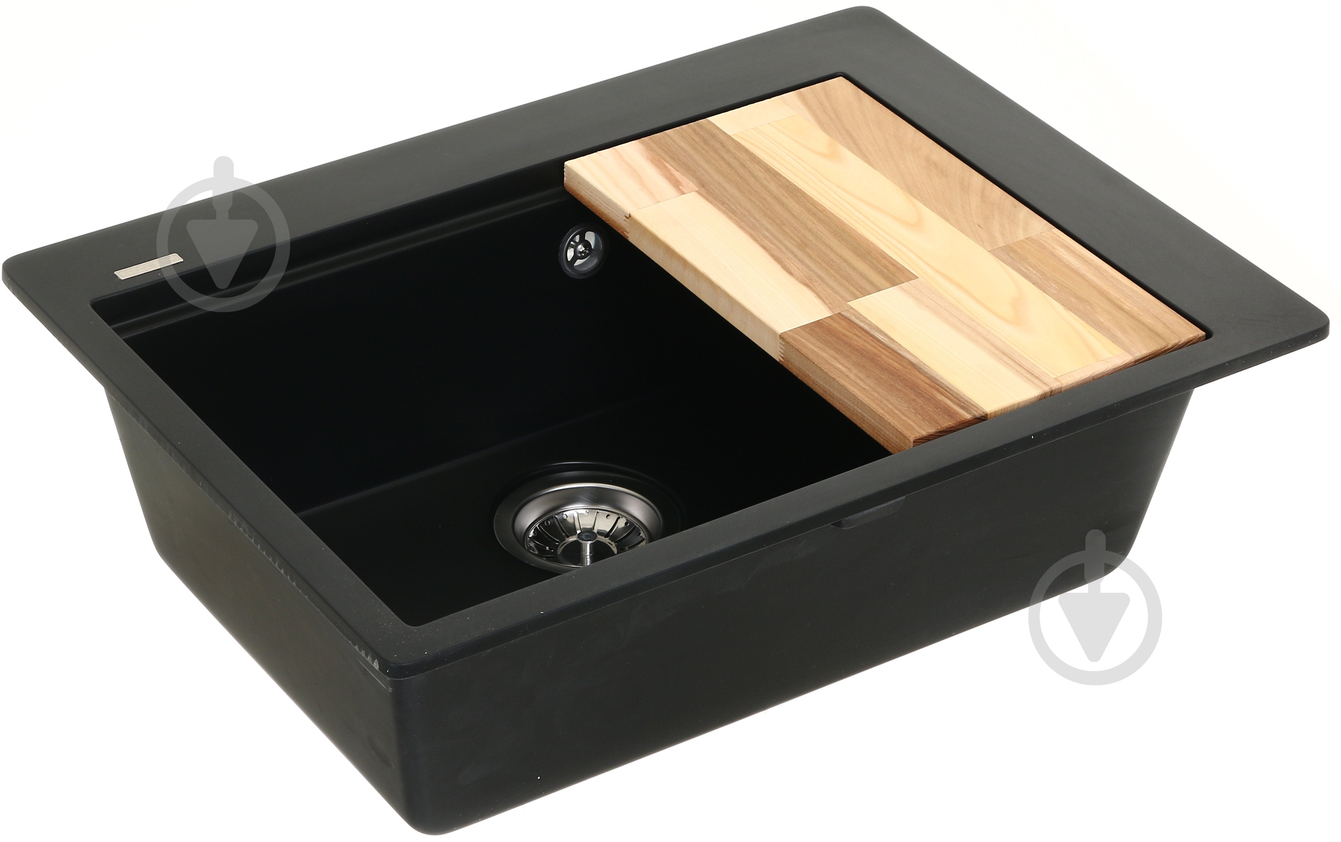 Мойка ScandiSPA из кварцевого песка Delta black D GMD620bD + деревянная дощечка - фото 4 Мойка ScandiSPA из кварцевого песка Delta black D GMD620bD + деревянная дощечка - фото 4