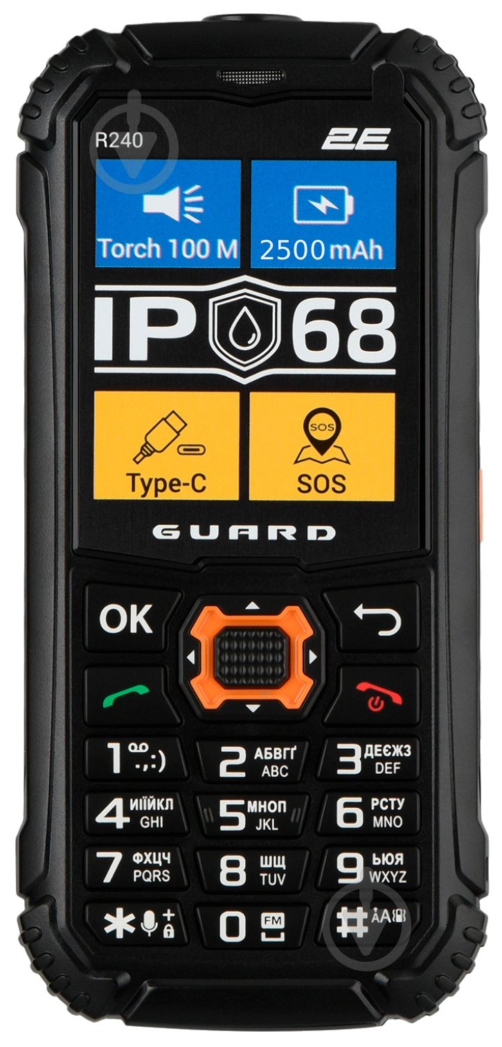 Мобильный телефон 2E R240 2025 black 0694743657623 - фото 2