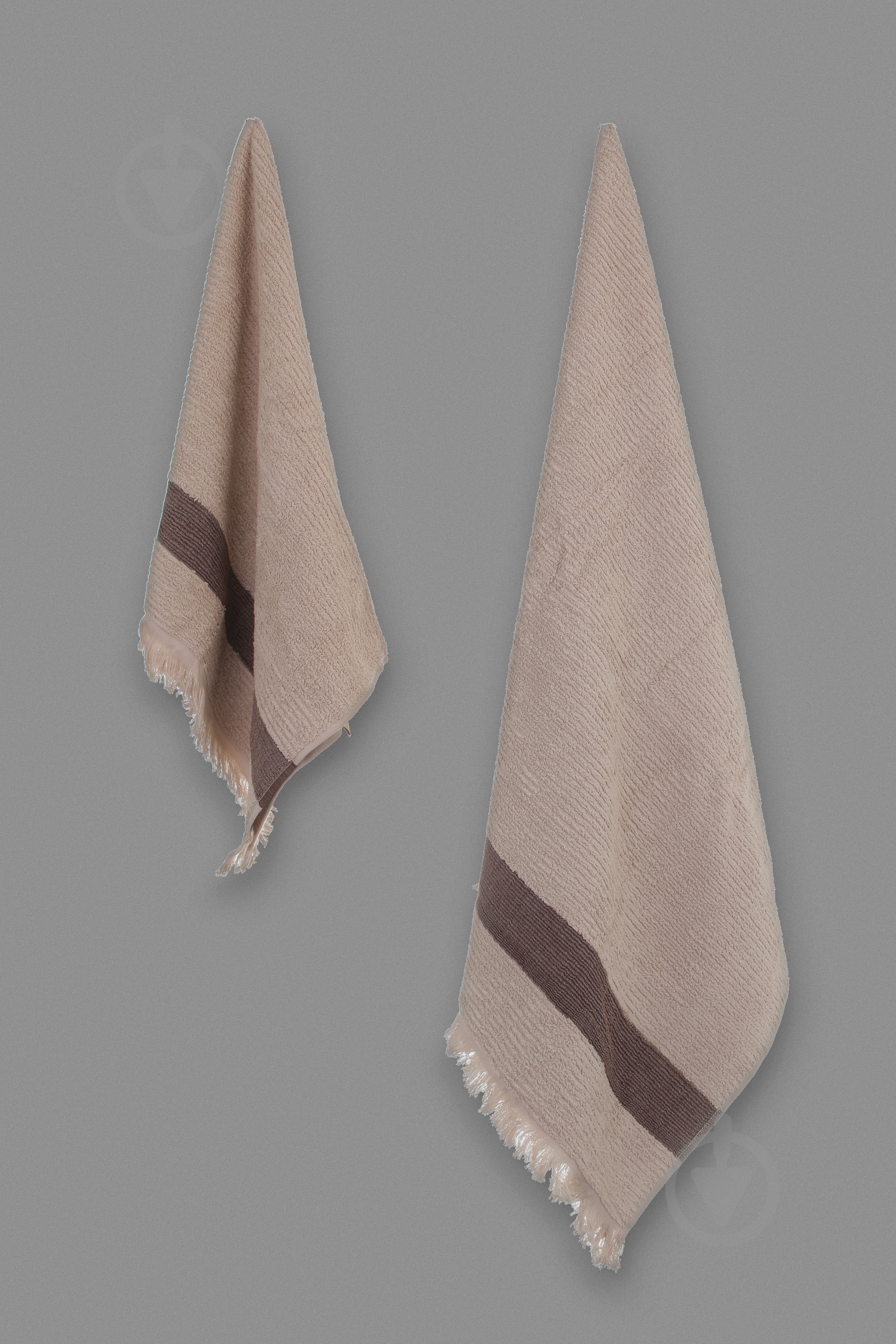 Набор полотенец махровых бежевый BILTEX - фото 5