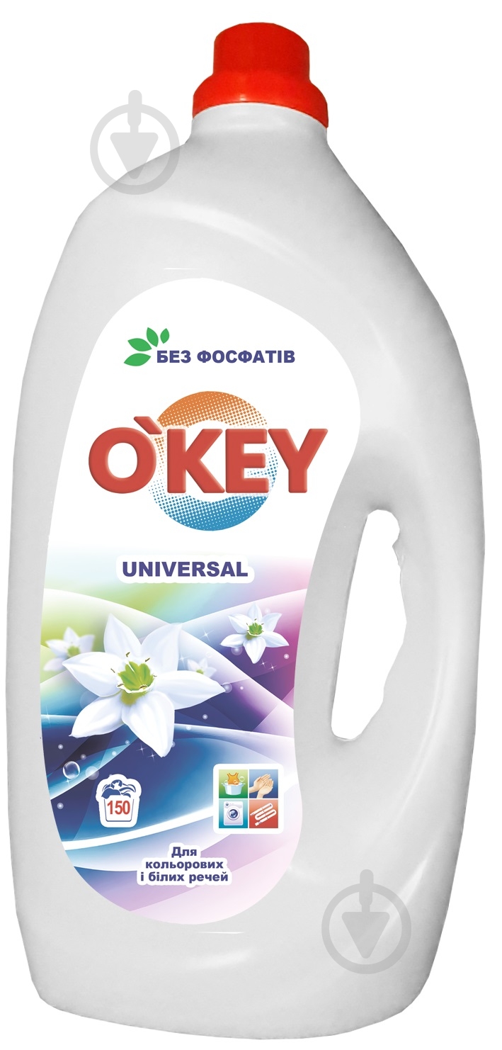 Гель для машинного та ручного прання O'KEY Universal 6 л - фото 1 Гель для машинного та ручного прання O'KEY Universal 6 л - фото 1
