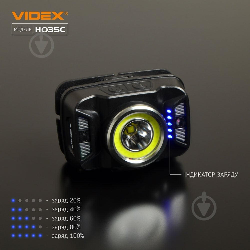 Ліхтар налобний Videx світлодіодний VLF-H035C 410Lm 5000K - фото 8