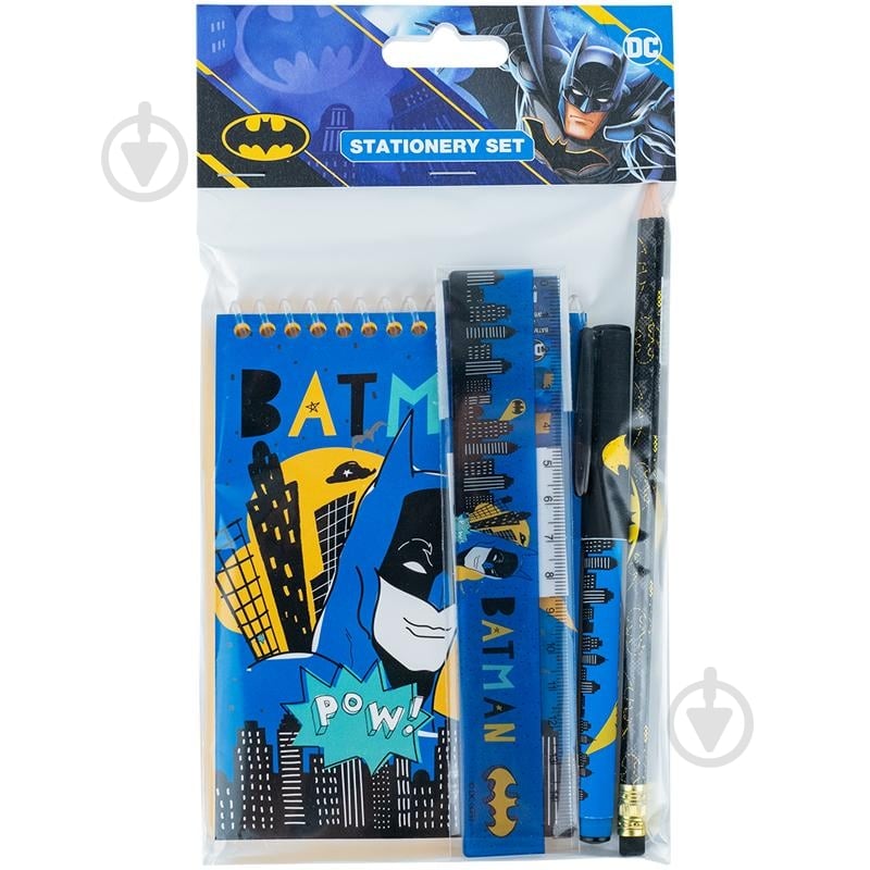 Набор канцелярский KITE 4 предмета DC Batman DC25-S03 - фото 1 Набор канцелярский KITE 4 предмета DC Batman DC25-S03 - фото 1