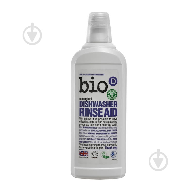 Ополаскиватель для посудомоечных машин Bio-D Dishwasher Rinse Aid экологический 0,75 л - фото 1