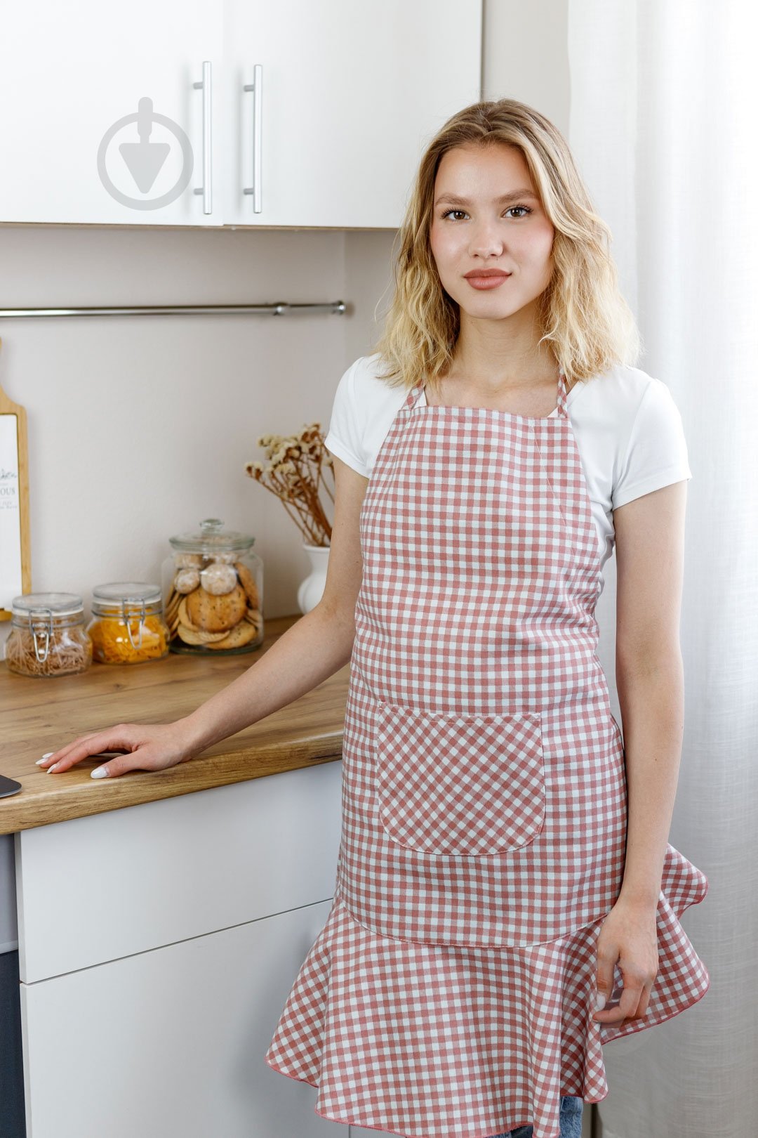 Фартук Джульетта клетка Прованс - фото 4 Фартук Джульетта клетка Прованс - фото 4