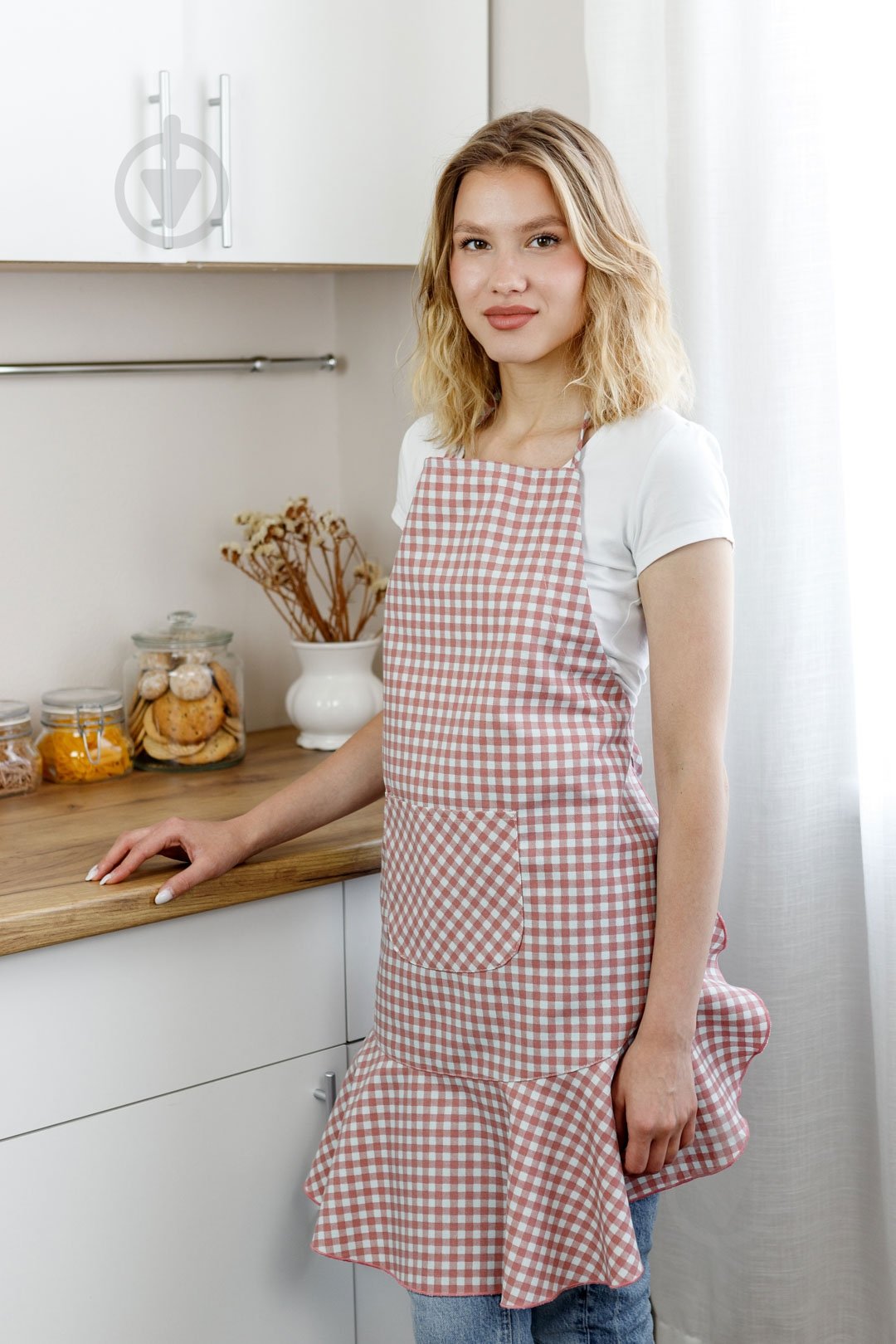 Фартук Джульетта клетка Прованс - фото 2 Фартук Джульетта клетка Прованс - фото 2