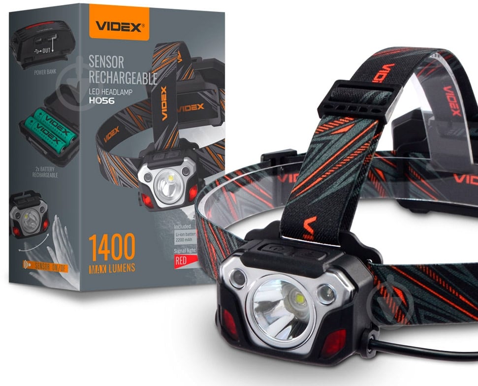 Ліхтар налобний Videx світлодіодний VLF-H056 1400Lm 6500K - фото 2