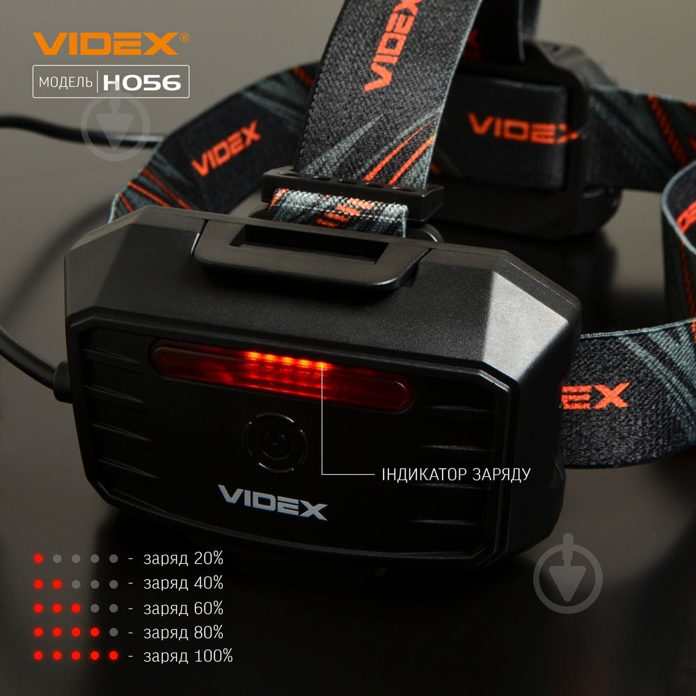 Ліхтар налобний Videx світлодіодний VLF-H056 1400Lm 6500K - фото 9