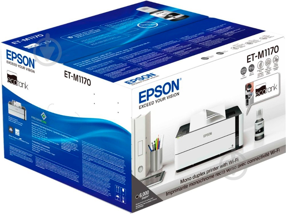 Принтер Epson LAN М1170 А4 (C11CH44404) фабрика печати - фото 14
