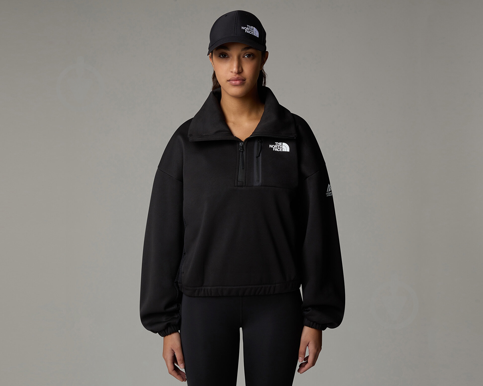 Джемпер THE NORTH FACE W MA FLEECE INTEREST 1/4 ZIP NF0A8BFPJK31 р.XS чорний - фото 1 Джемпер THE NORTH FACE W MA FLEECE INTEREST 1/4 ZIP NF0A8BFPJK31 р.XS чорний - фото 1