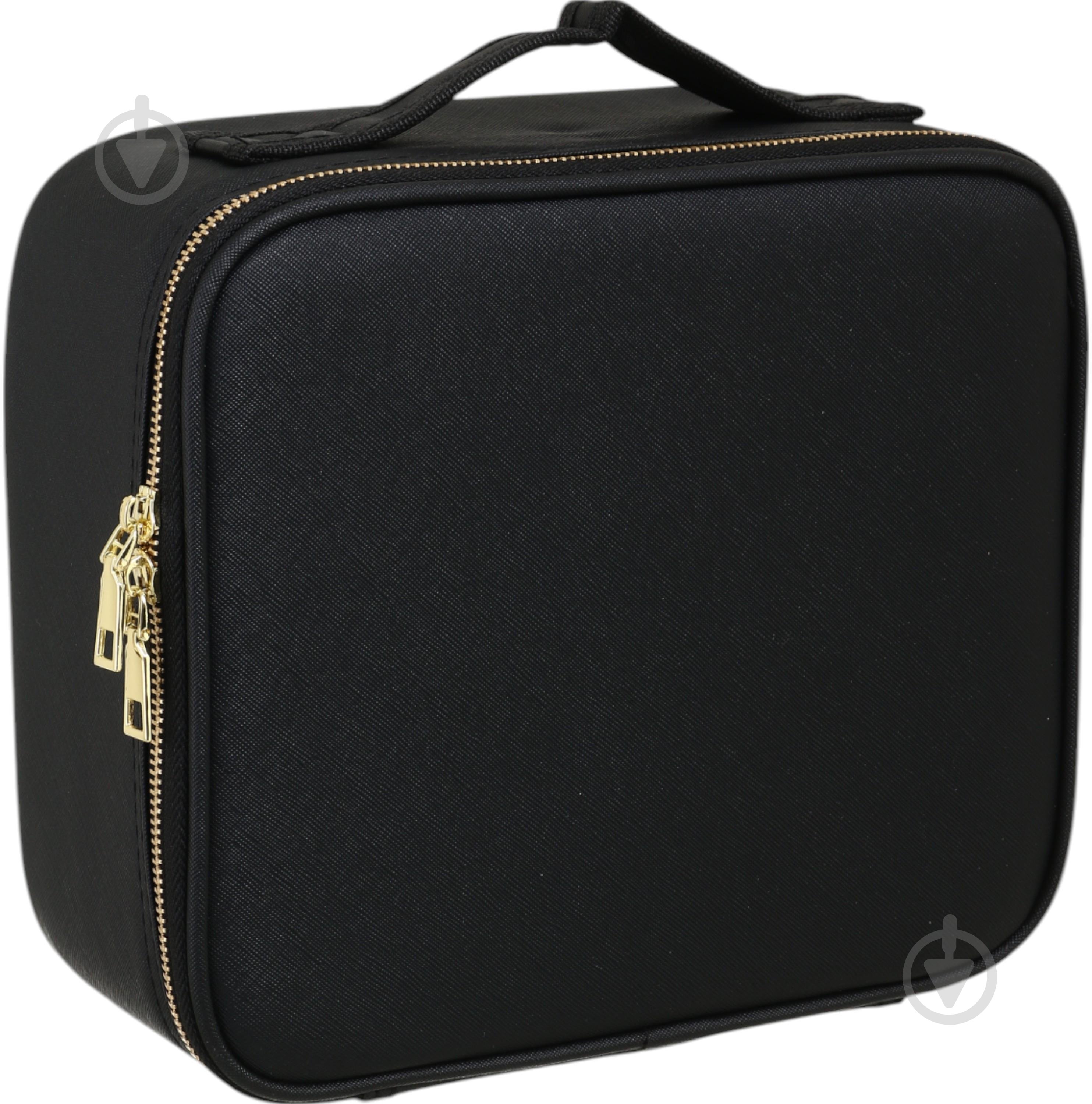 Кейс черный для косметики з підсвіткою дзеркала LED Stargirl, черный - фото 2