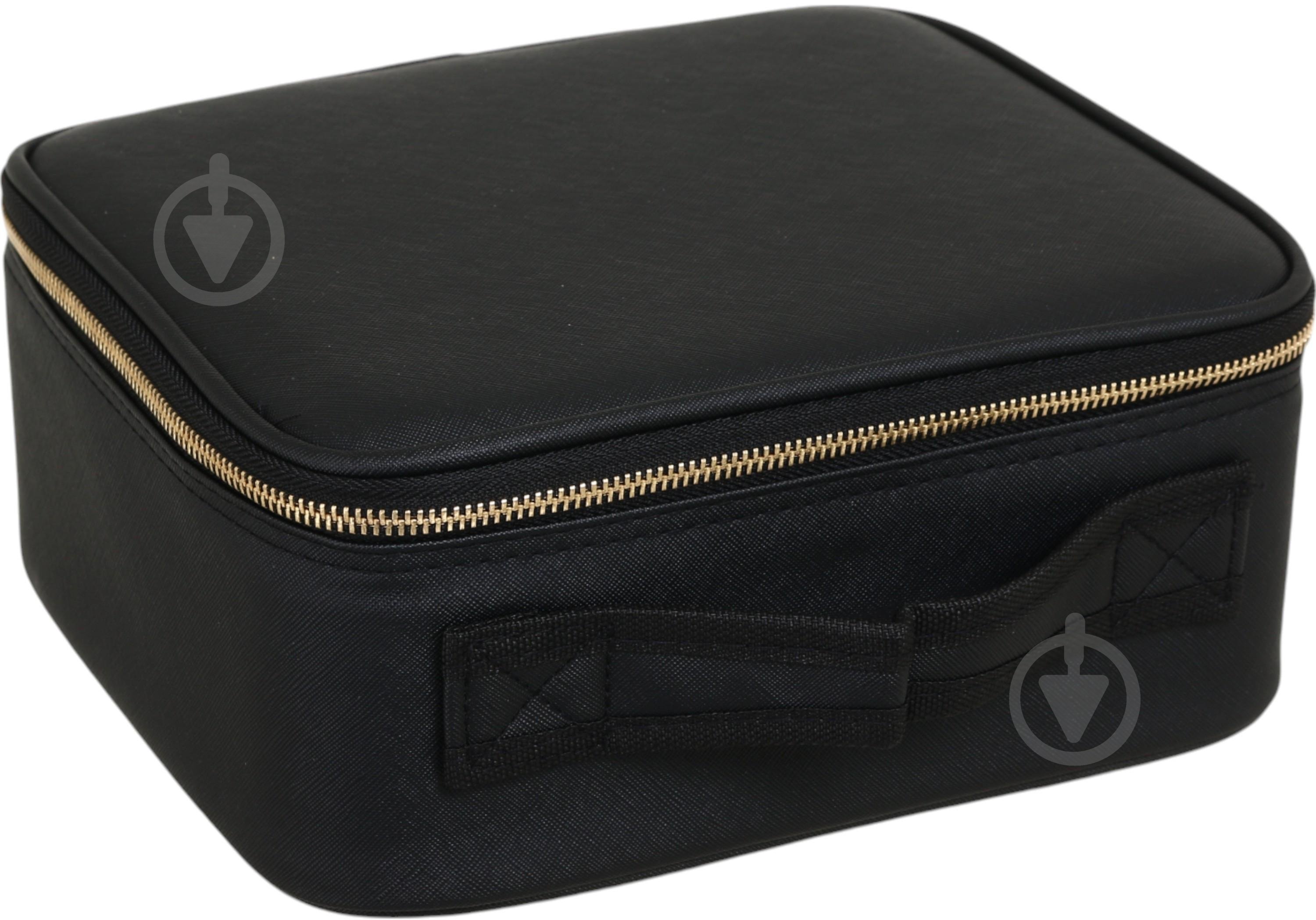 Кейс черный для косметики з підсвіткою дзеркала LED Stargirl, черный - фото 1