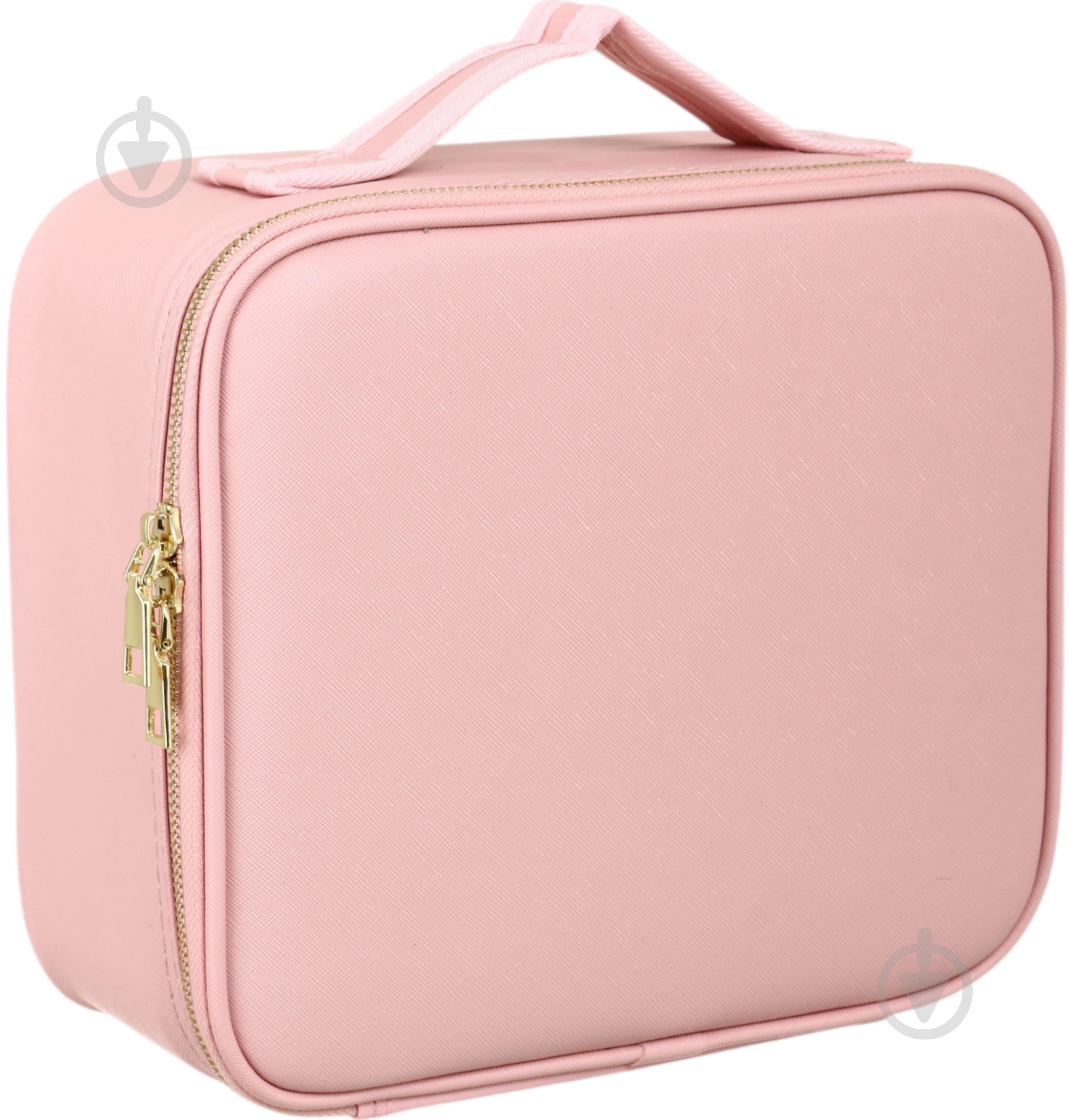 Кейс розовый для косметики з підсвіткою дзеркала LED Stargirl - фото 2