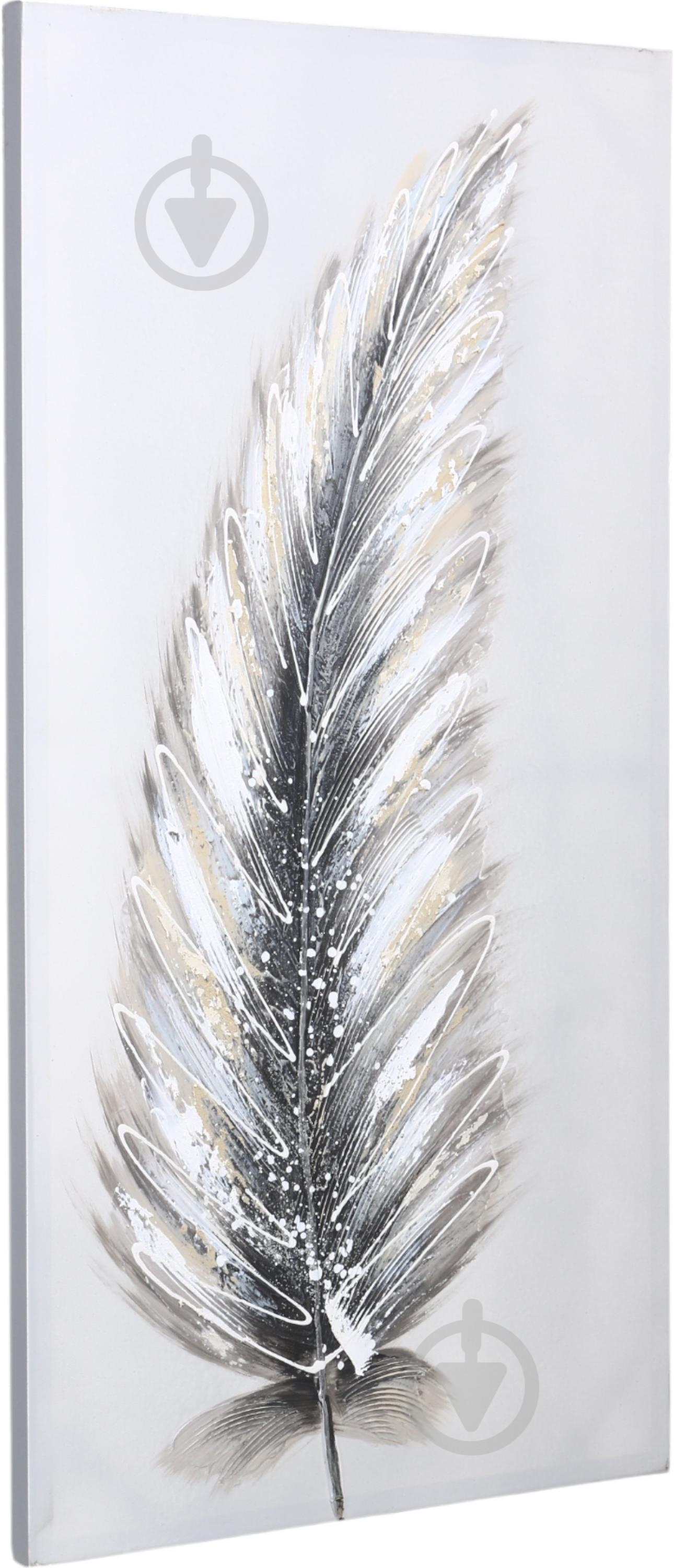 Картина Silver feather first 50x100 см - фото 2