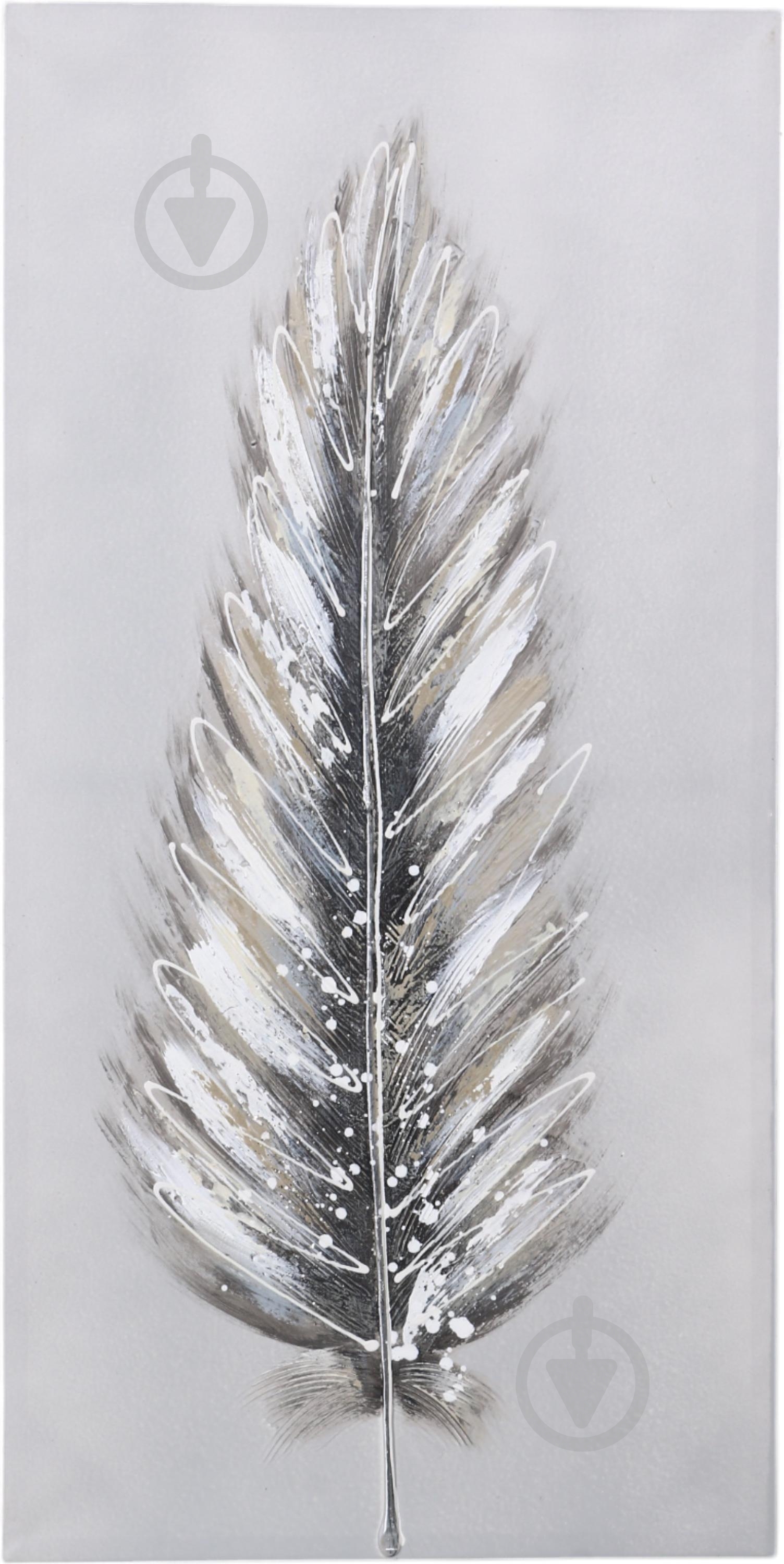 Картина Silver feather second 50x100 см - фото 1