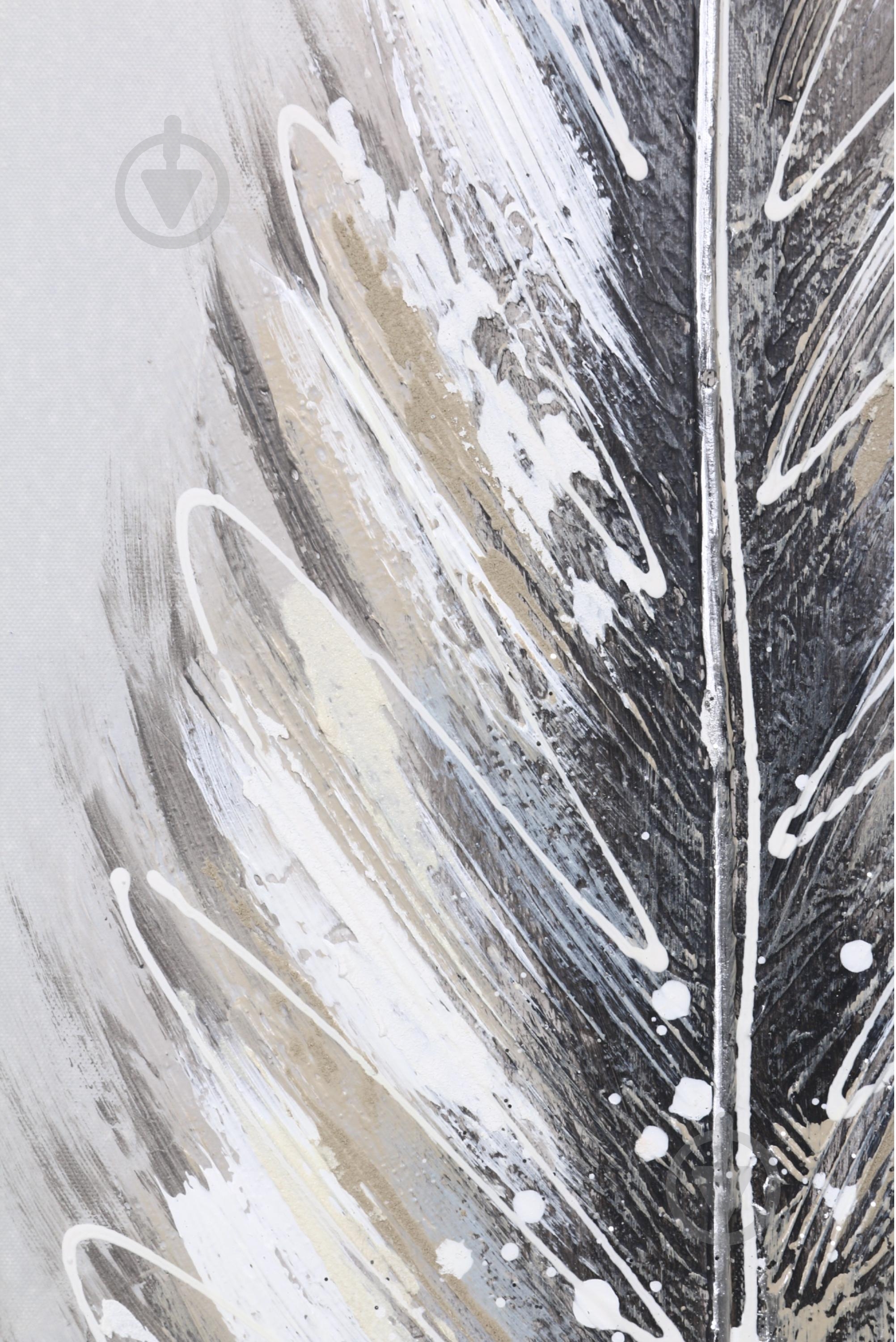 Картина Silver feather second 50x100 см - фото 2