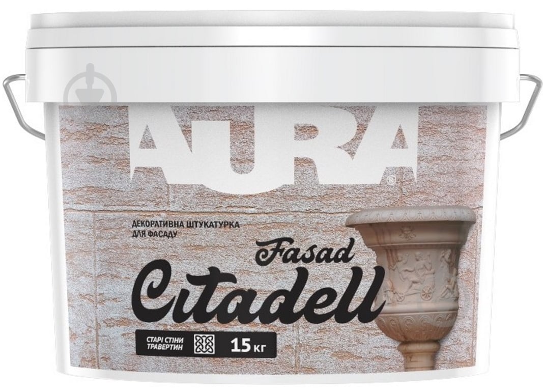 Декоративна штукатурка моделювальна Aura® Citadell Fasad 15 кг 10 л білий - фото 1