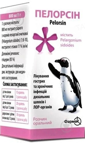 Пелорсін ор. по 20 мл у флак. розчин 800 мг - фото 1 Пелорсін ор. по 20 мл у флак. розчин 800 мг - фото 1