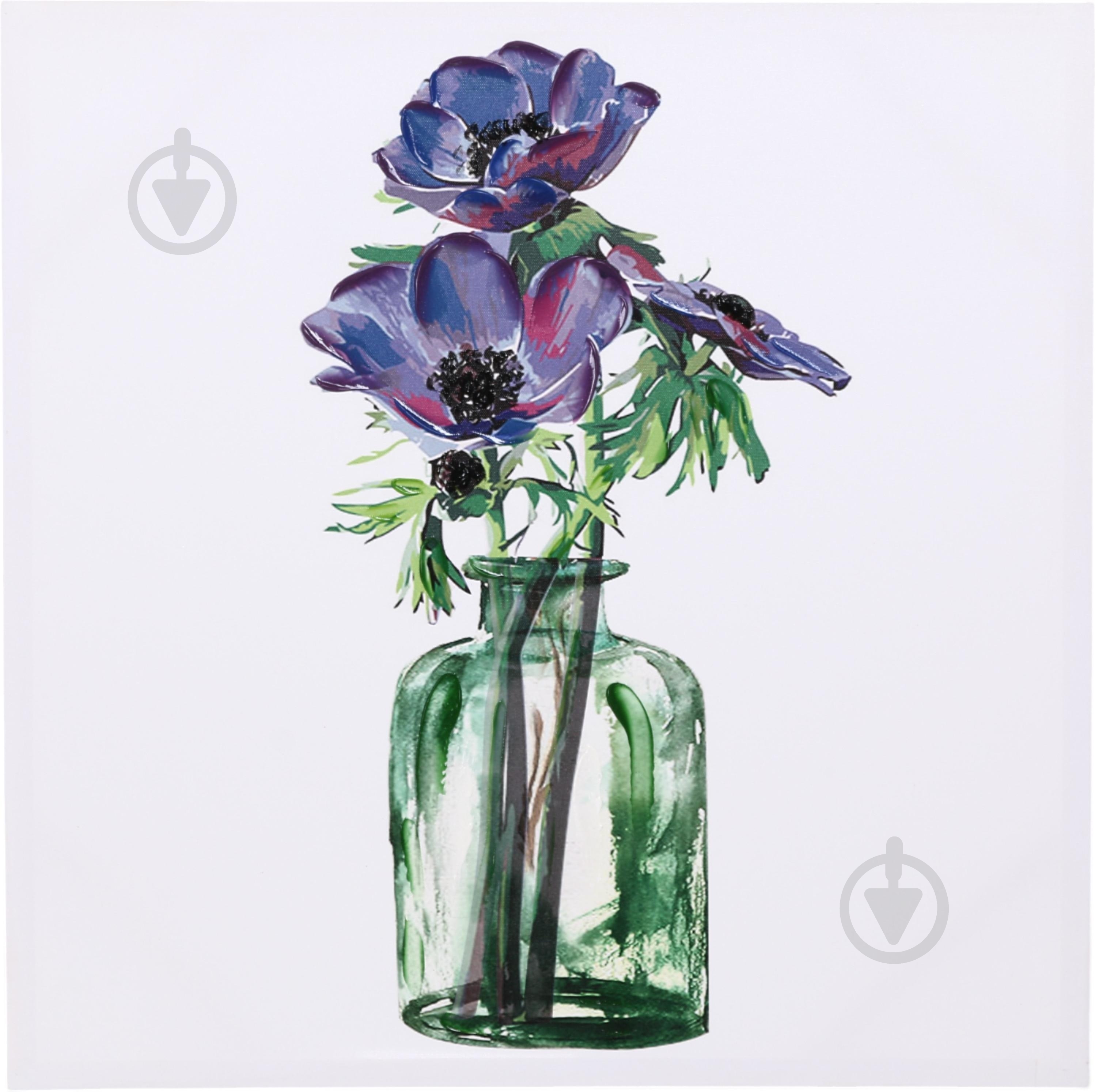Картина Jar Flower purply 60x60 см - фото 1 Картина Jar Flower purply 60x60 см - фото 1