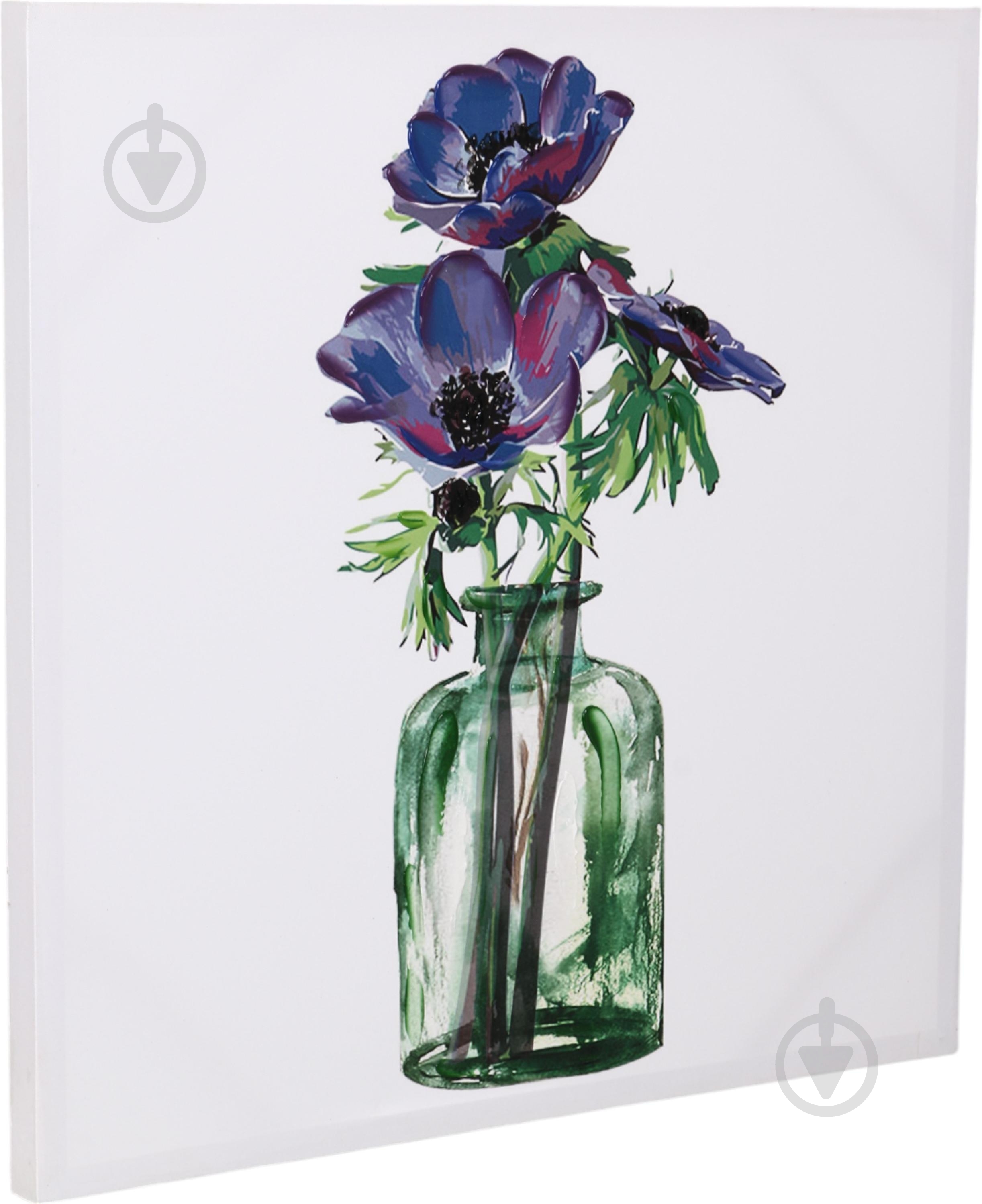 Картина Jar Flower purply 60x60 см - фото 3 Картина Jar Flower purply 60x60 см - фото 3