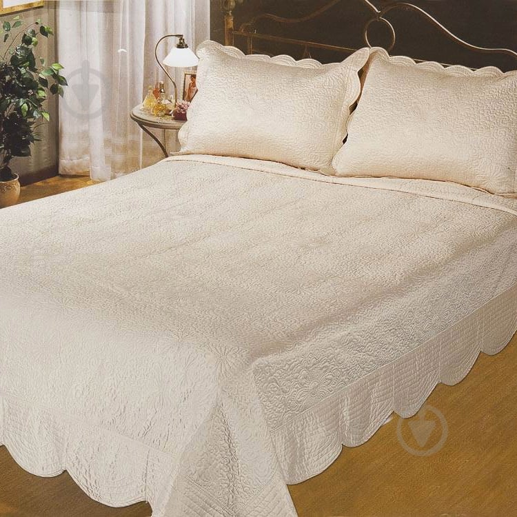 Покривало Venice Ivory із наволочками 240x260 см Zastelli слонова кістка - фото 1