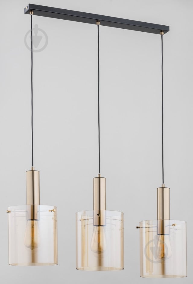 Подвес ALFA Calena 3x60 Вт /E27 черный с золотом 62161 - фото 1