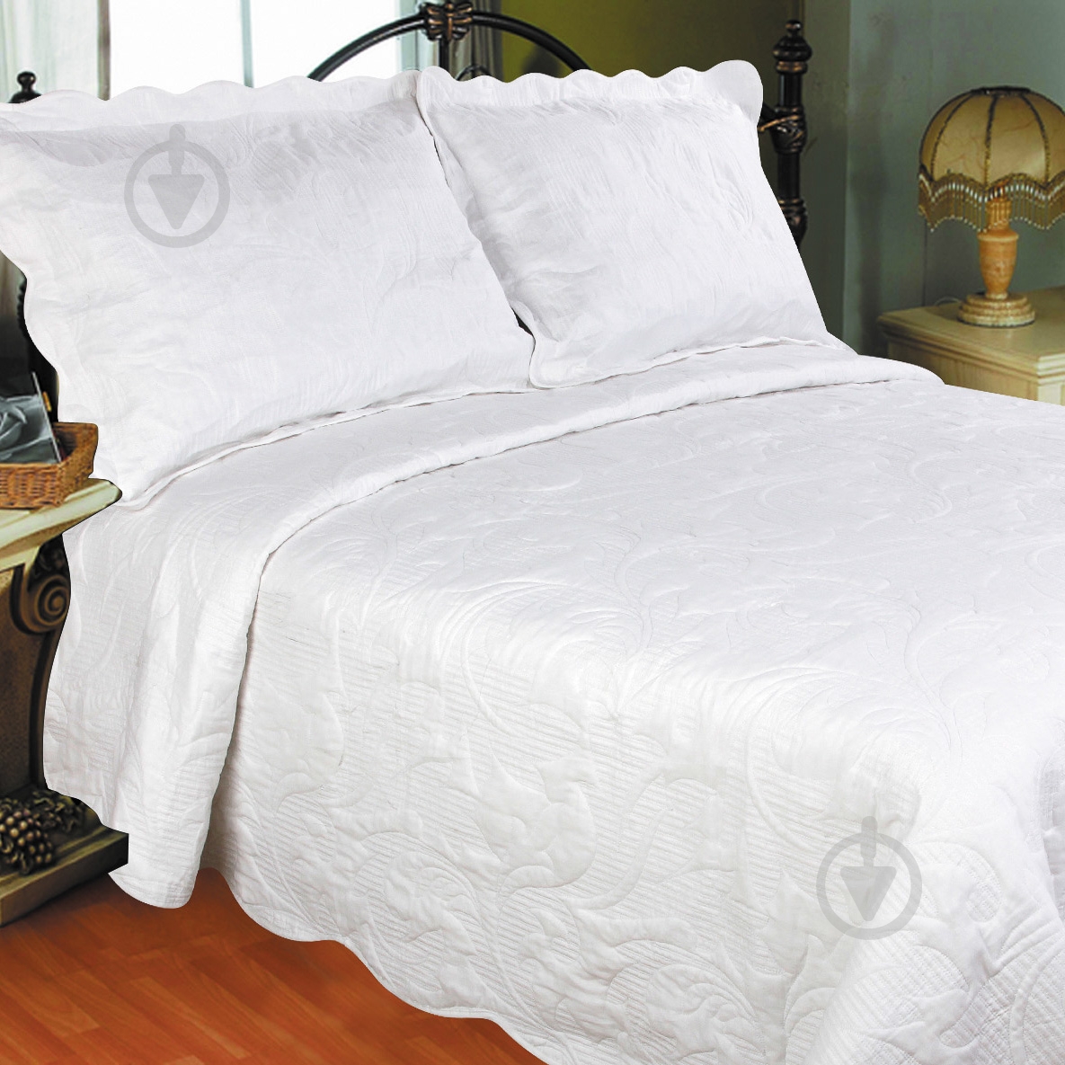 Покрывало СХ 743 White с наволочкой 160x220 см Zastelli белый - фото 1 Покрывало СХ 743 White с наволочкой 160x220 см Zastelli белый - фото 1